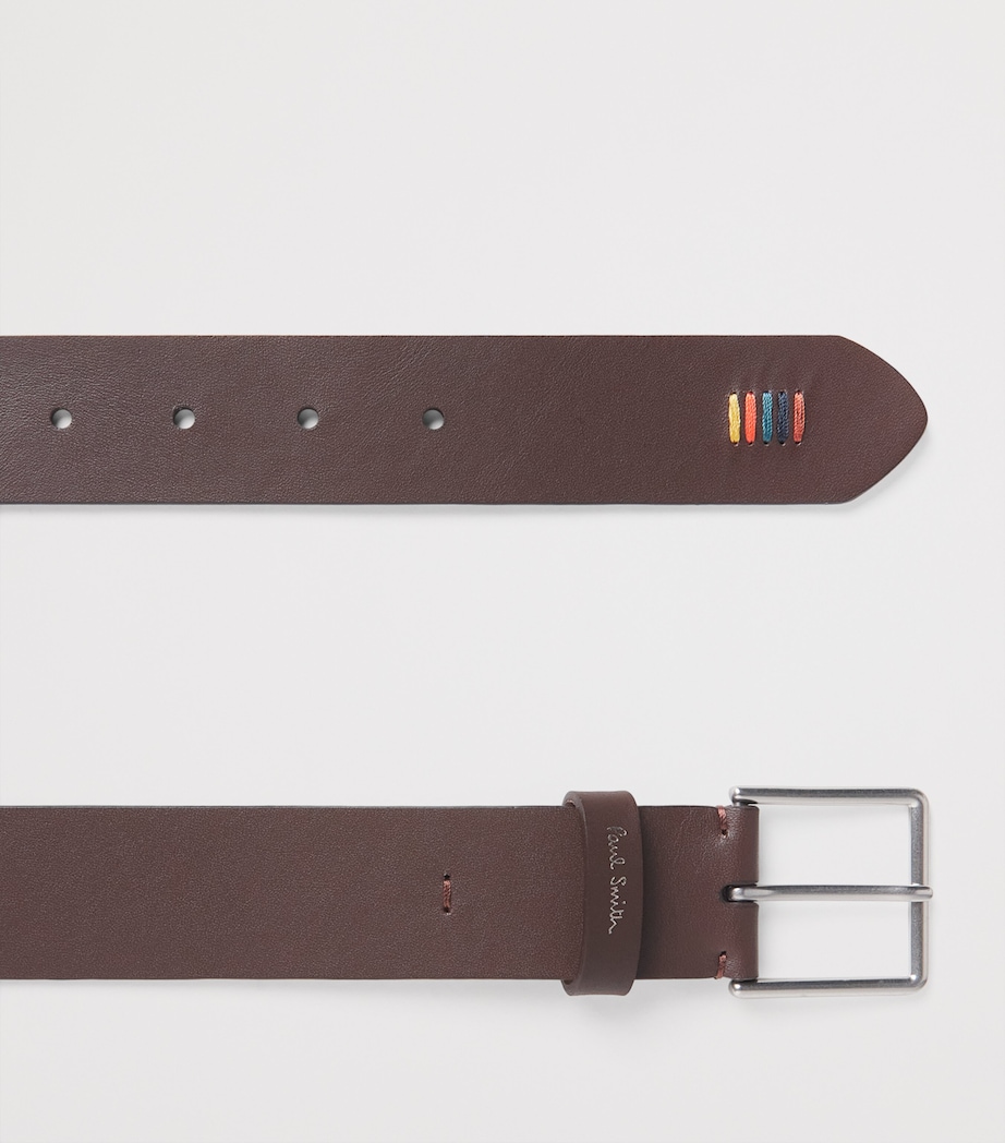 Paul Smith Leather Signature Stripe Stitch Belt Image 3