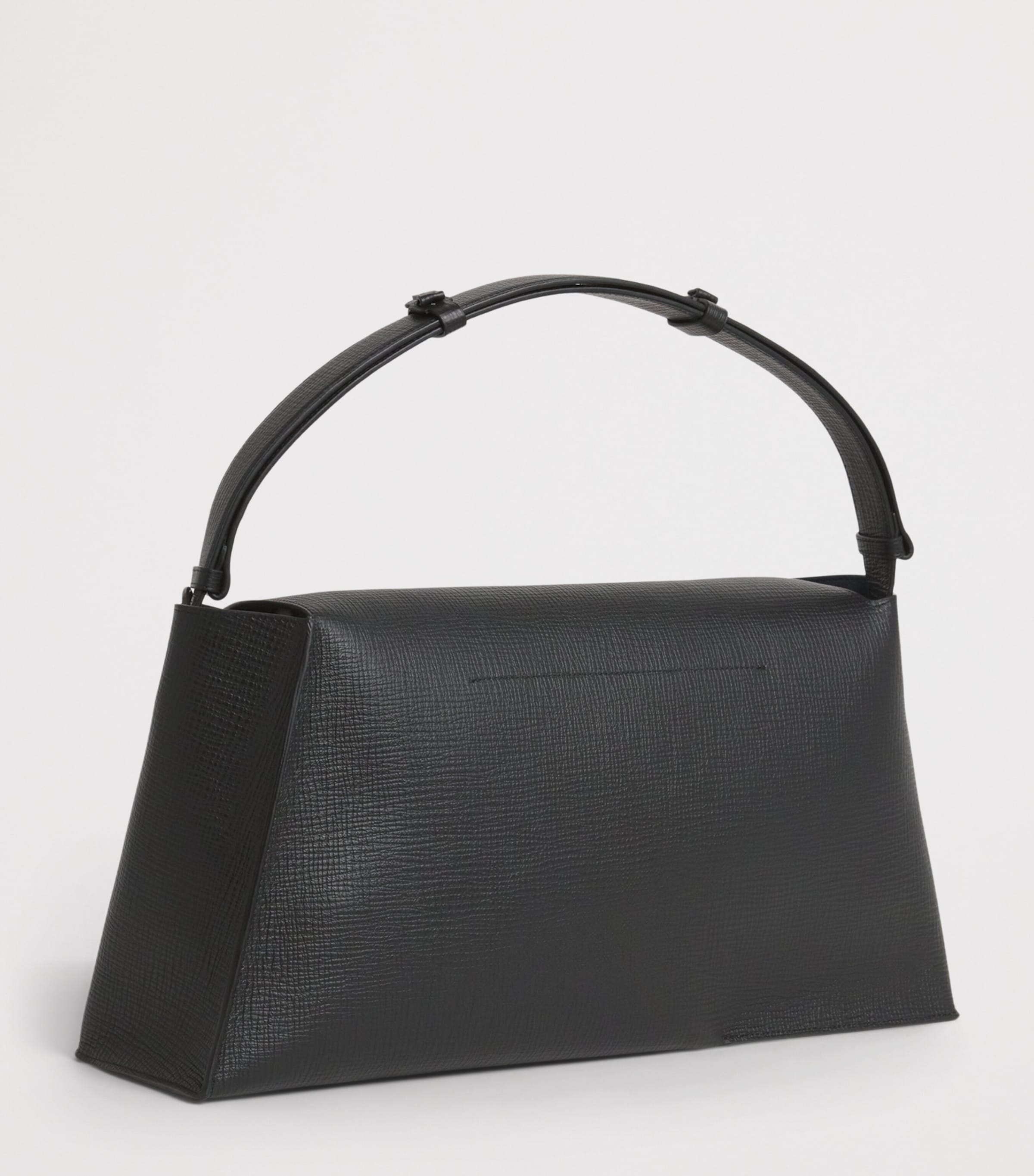 Shiboru Leather Shoulder Bag BLACK Image 3