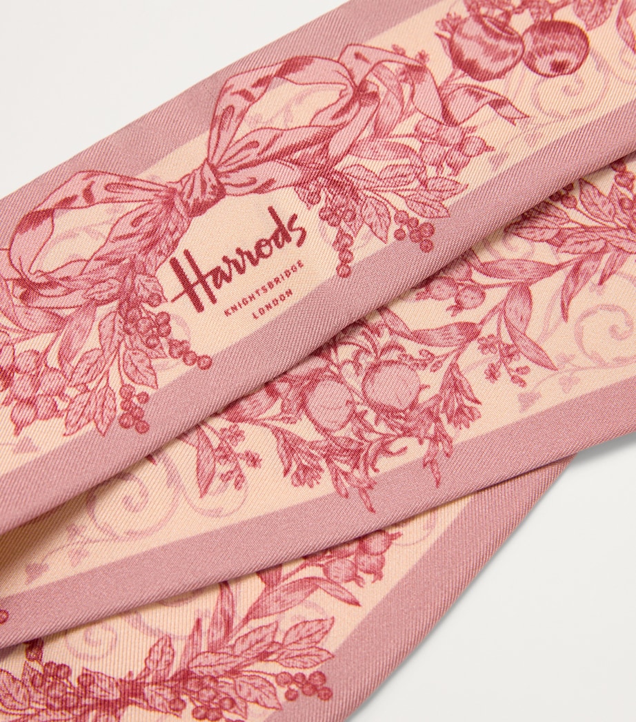 Silk Menagerie Print Scarf PINK Image 7