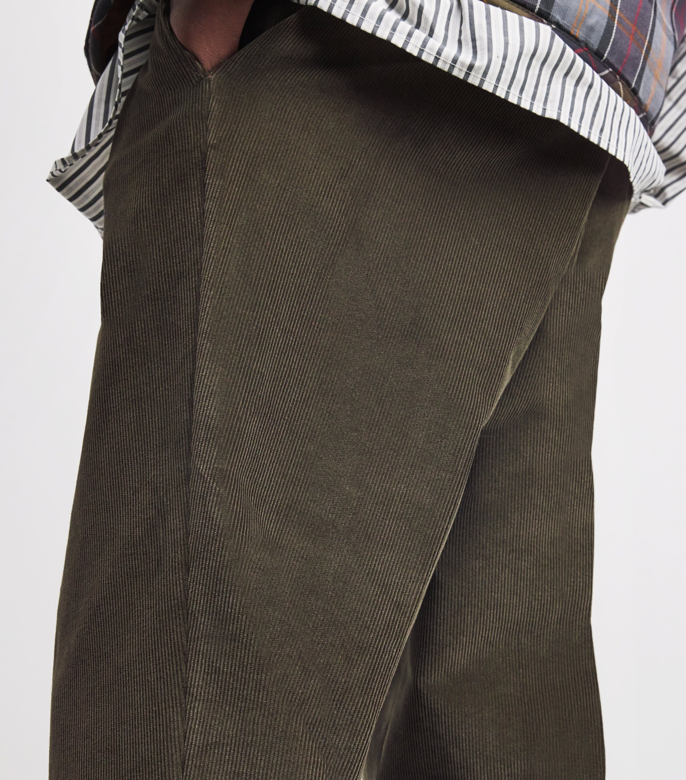 Barbour Mens Cotton-Blend Corduroy Wallington Trousers Olive Image 6