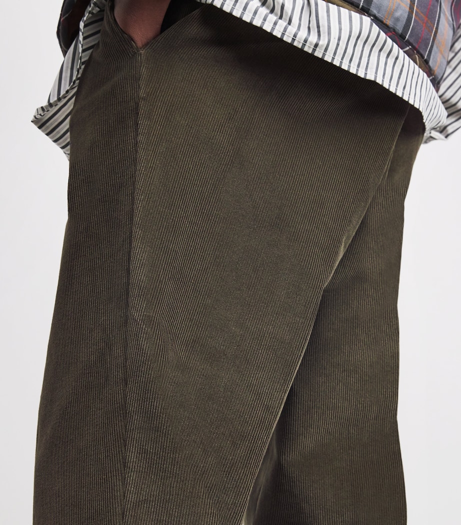 Cotton-Blend Corduroy Wallington Trousers OLIVE Image 6