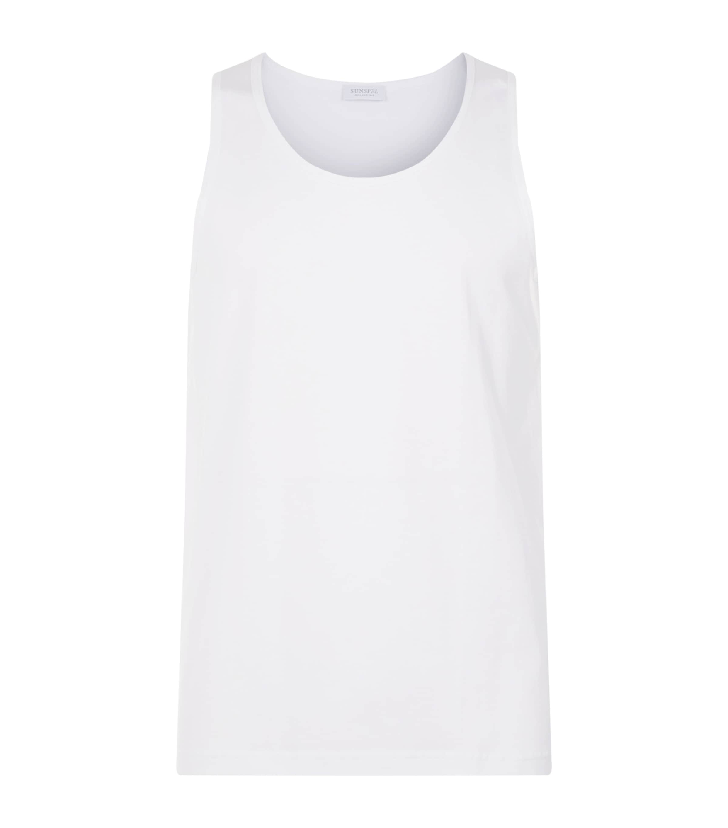 Sunspel Superfine Cotton Vest In White