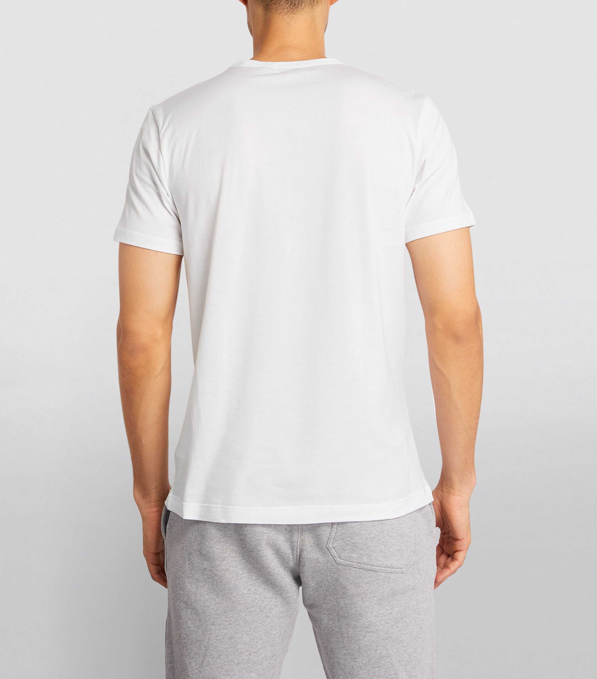 Sunspel Mens Supima Cotton Classic T-Shirt Whaa White Image 4