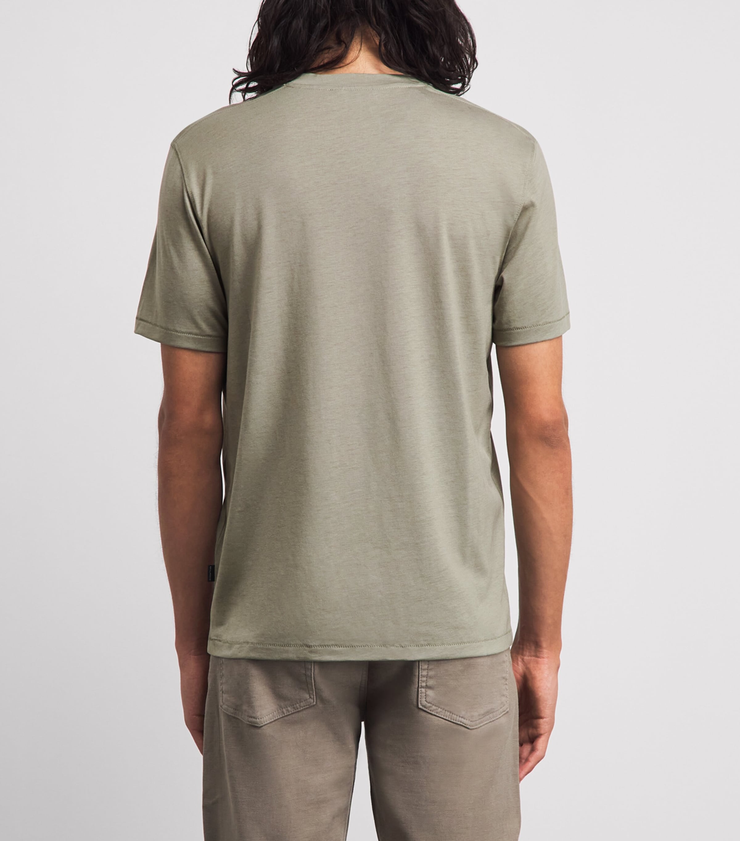 7 For All Mankind Mens Crew-Neck T-shirt Green Image 5