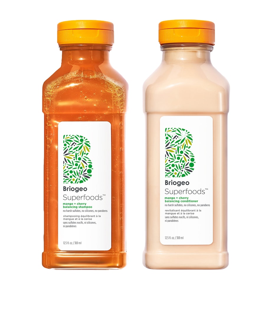 Superfoods Mango + Cherry Balancing Shampoo + Conditioner Duo for Oil Control (2x369ml) NO COLOUR Image 2