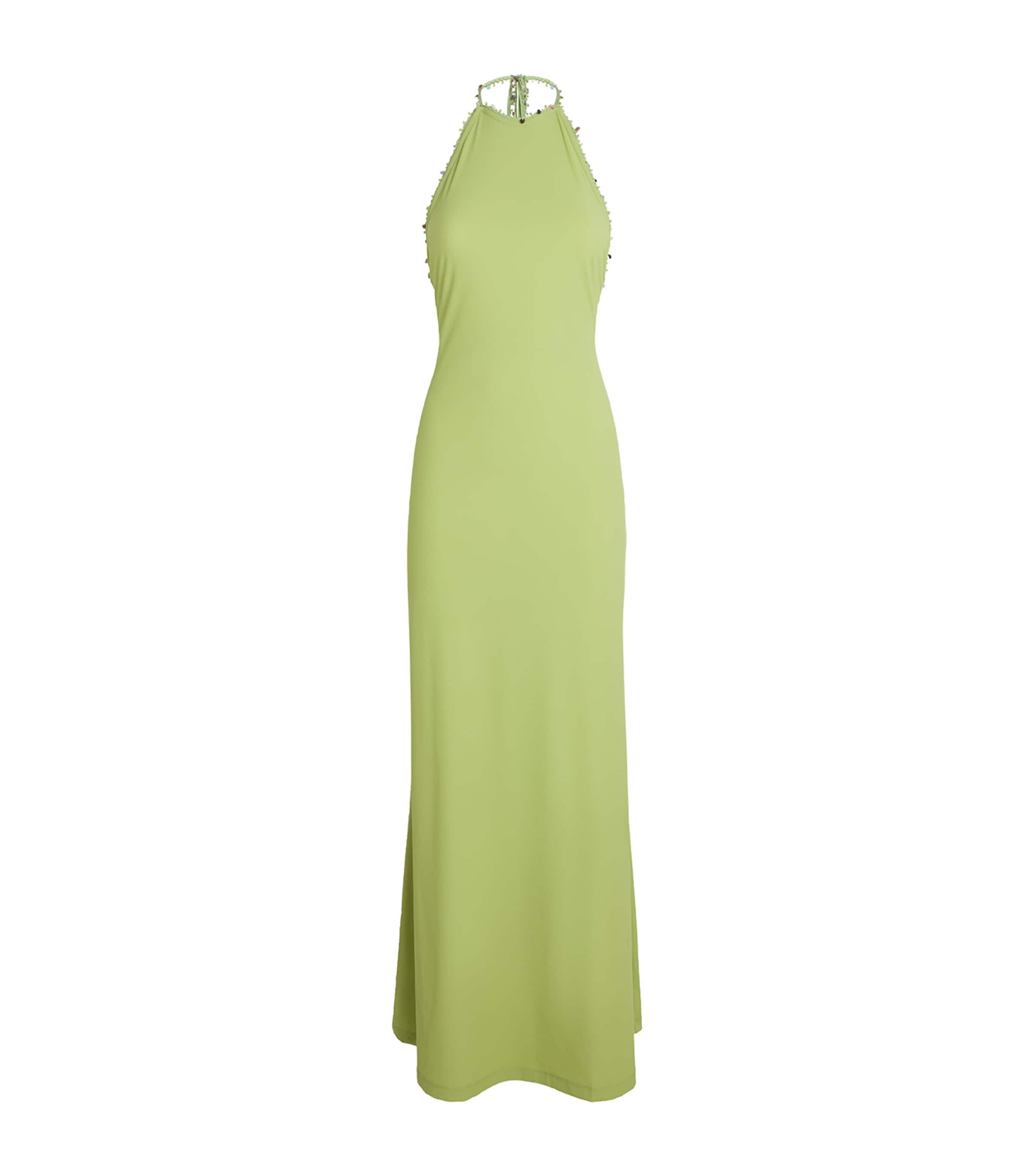 Embellished Beach Quartz Maxi Dress FRESH LIME Image 1