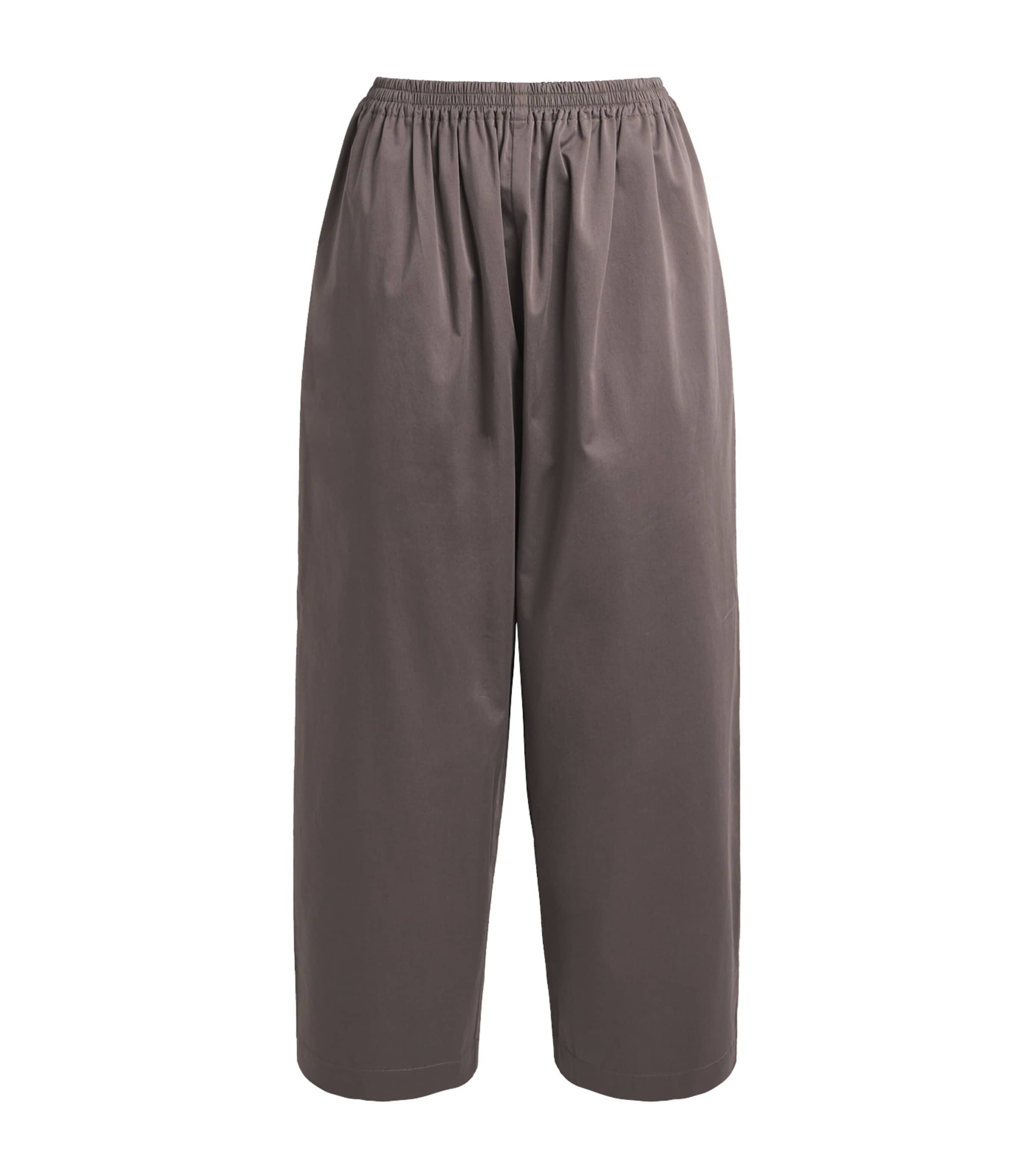 Eskandar Womens Stretch-Cotton Japanese Trousers Mocha Image 1