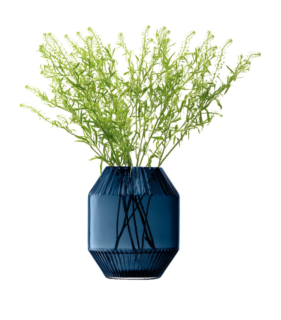 Glass Rotunda Vase (20cm) SAPPHIRE Image 1