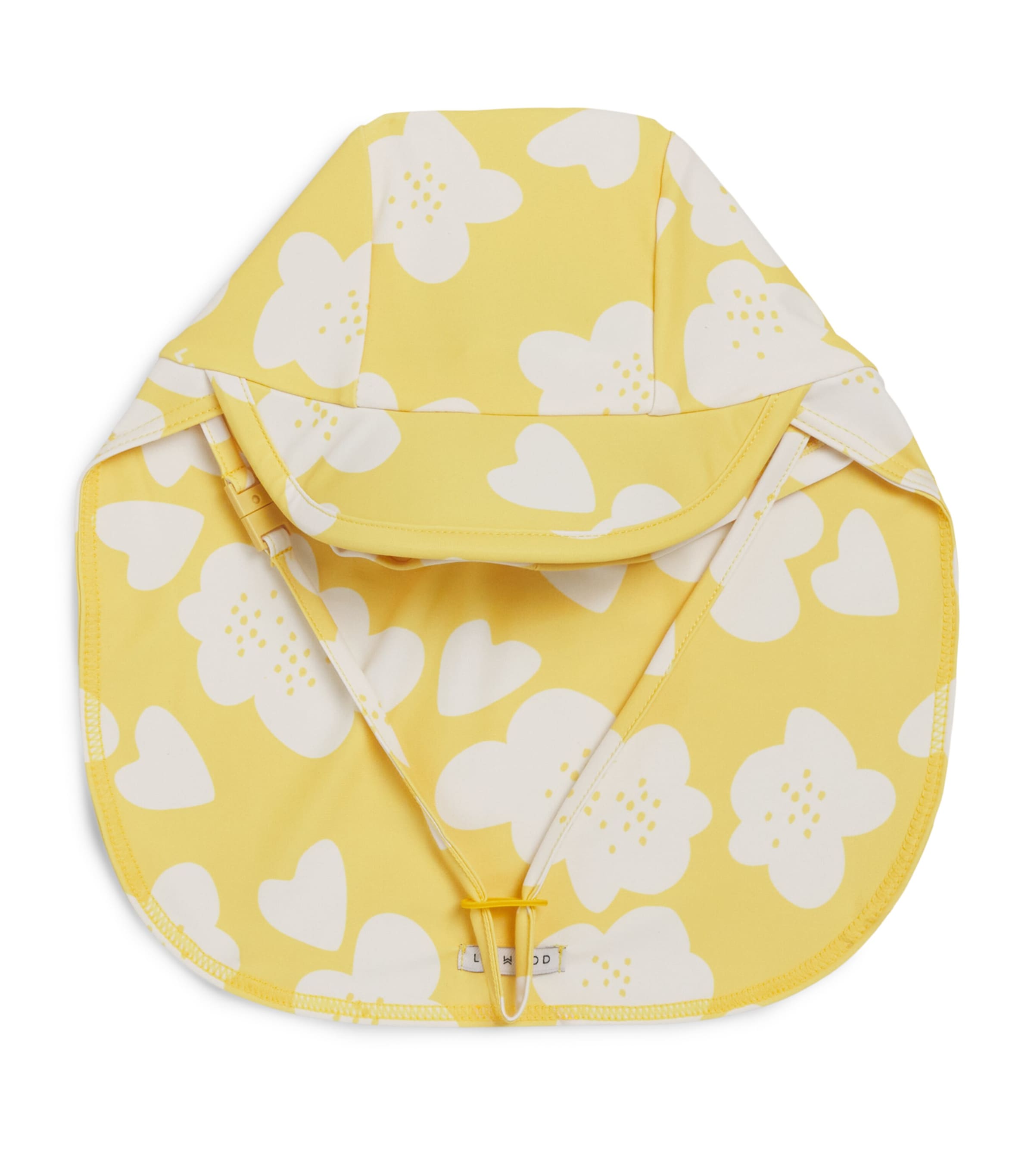 Liewood Floral Cecilia Swim Hat (6-12 Months) Flower/lemon Yellow Image 1