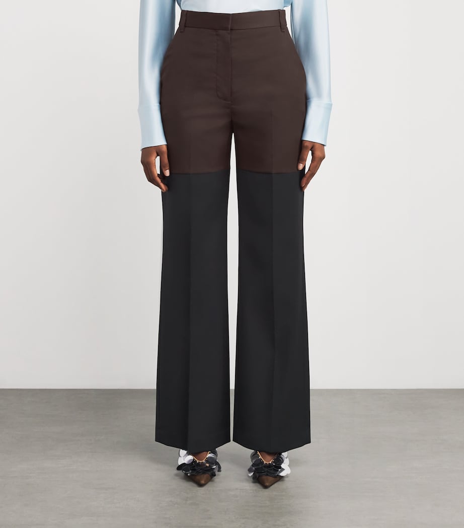 Vault Slim Tailored Trousers DBLK BLACK/CHOCOLATE Image 3