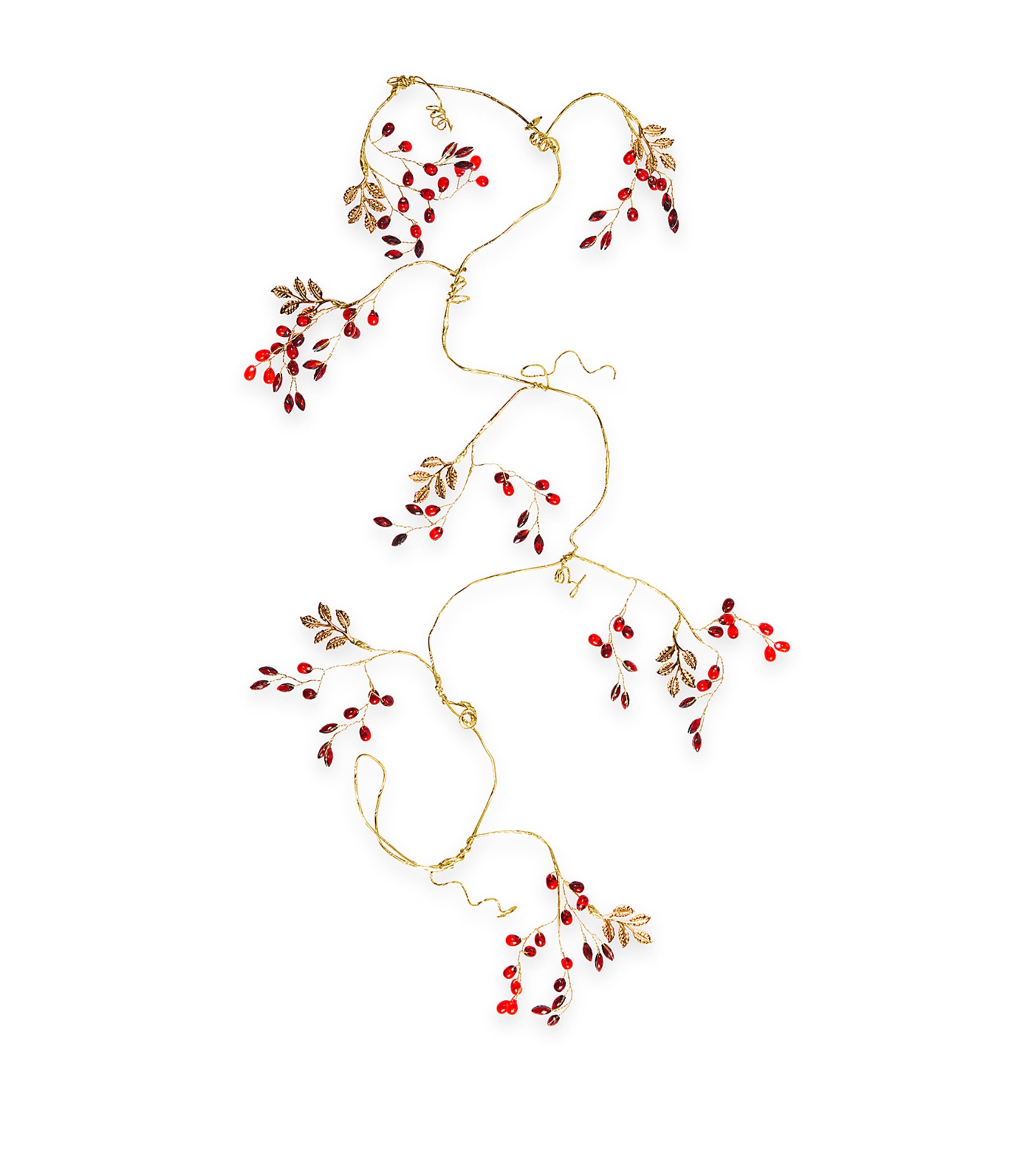 Harrods Beaded Berry Garland In Red