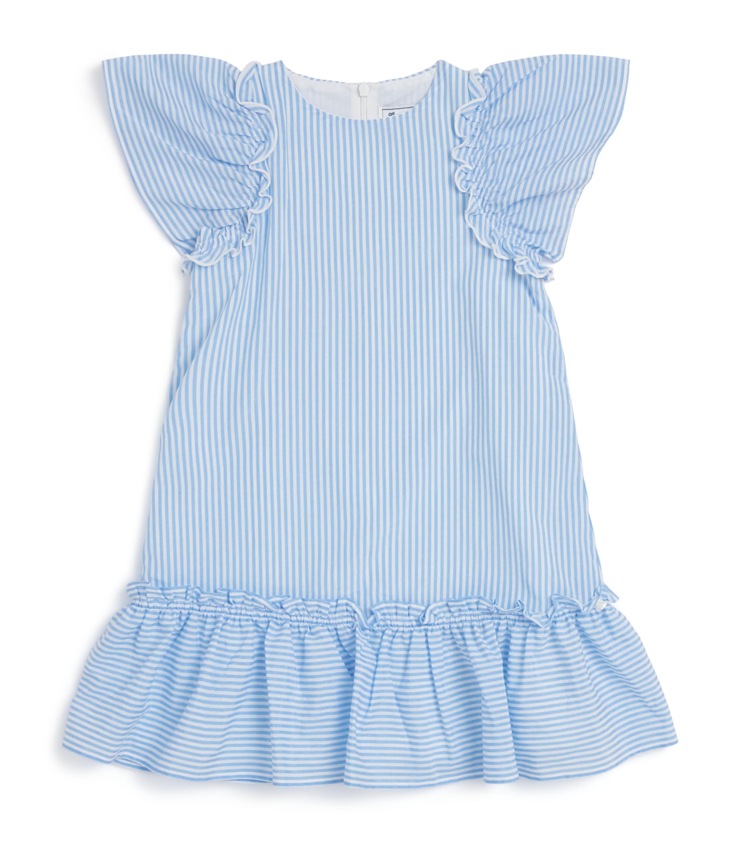 Cotton-Blend Stripe Dress (2-12 Years) 47BLEUET Image 1