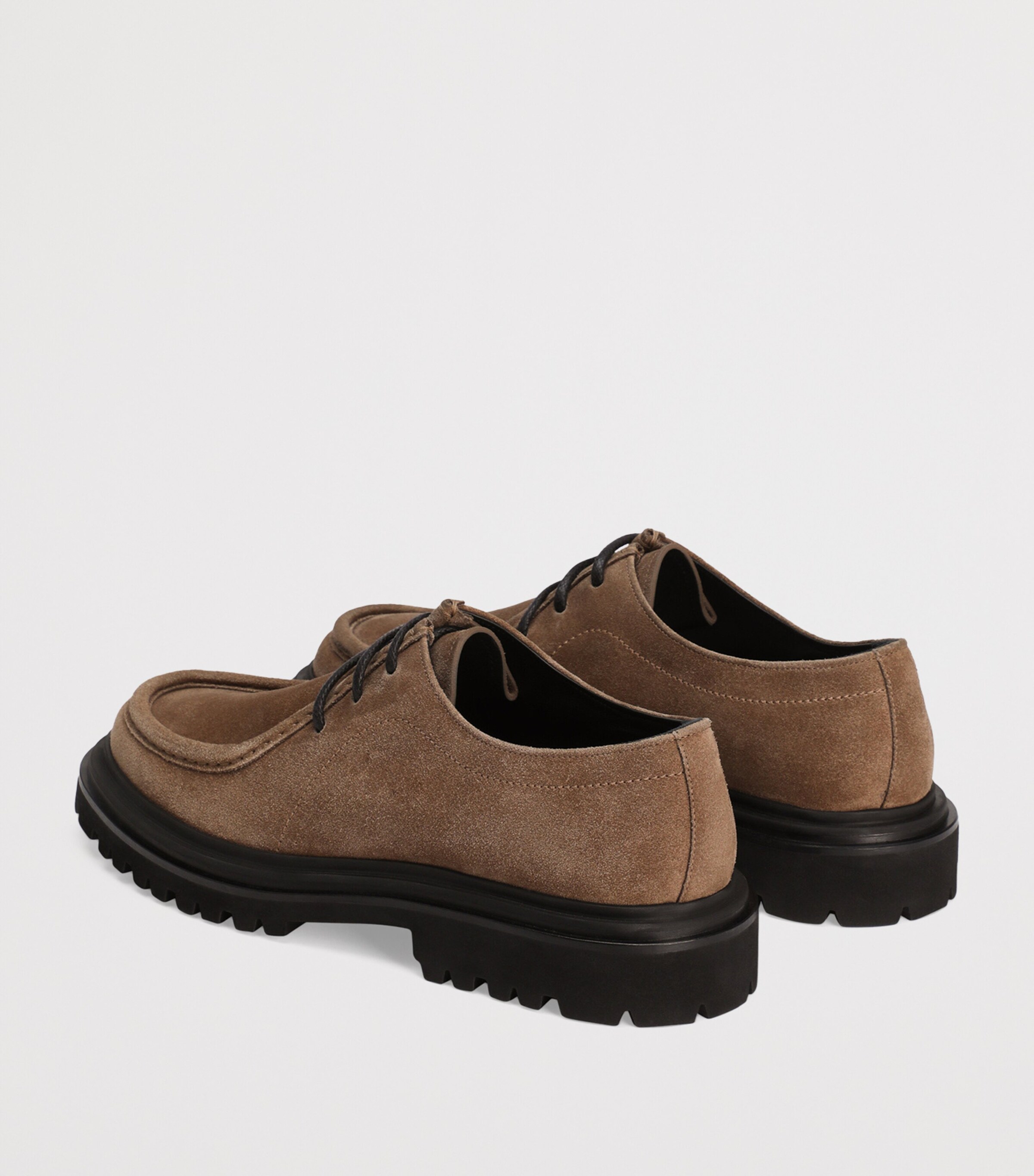 Calfskin Suede Derby Shoes 80024-HAZELNUT Image 3