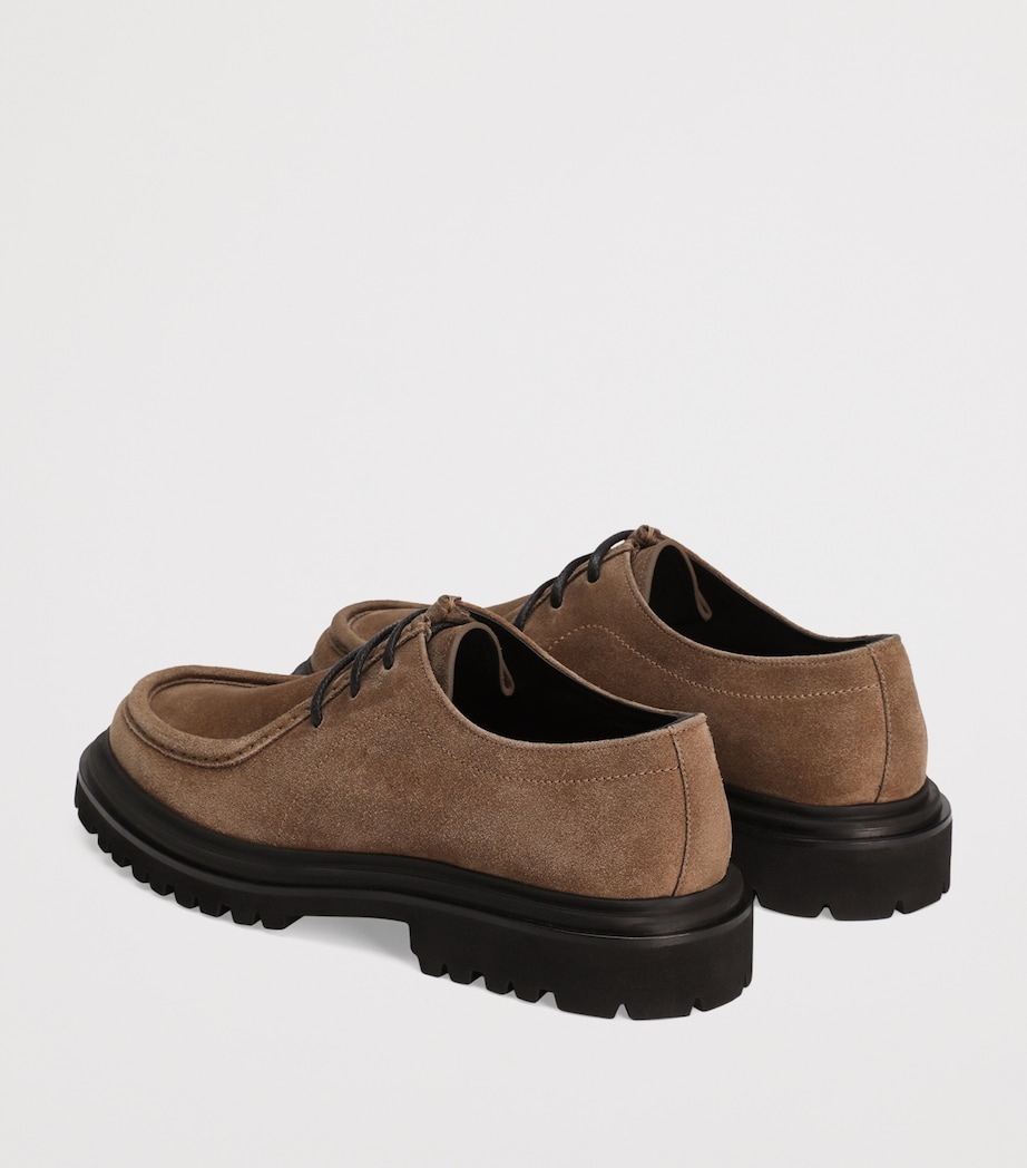 Calfskin Suede Derby Shoes 80024-HAZELNUT Image 3