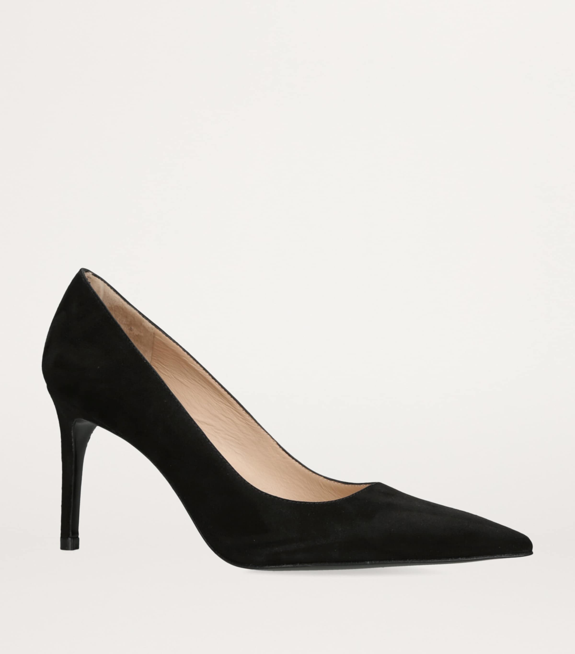 Suede Stuart Power Pumps 85 BLACK Image 3