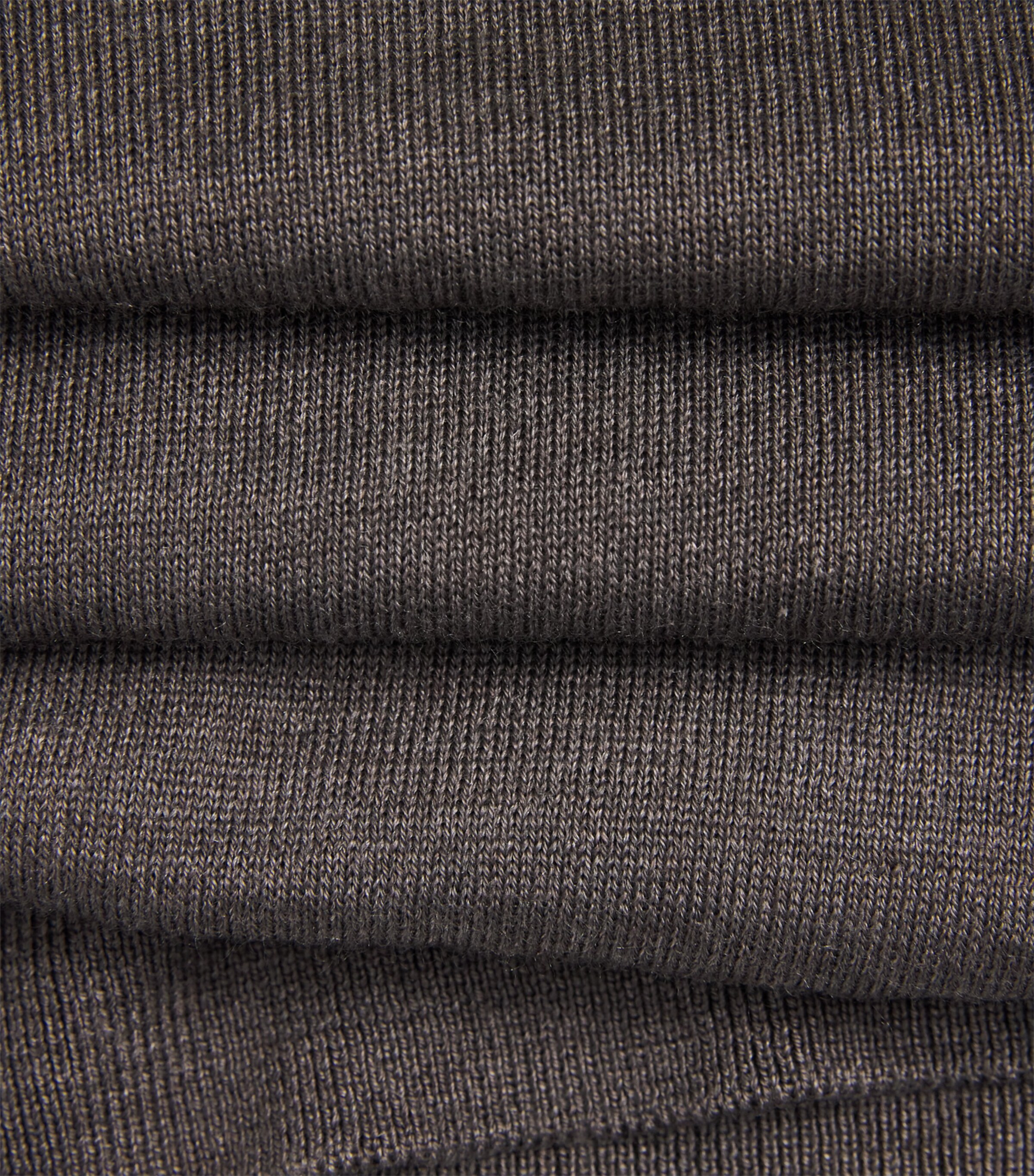 Pal Zileri Mens Wool-Silk Long-Sleeved Polo Shirt Grey Image 6