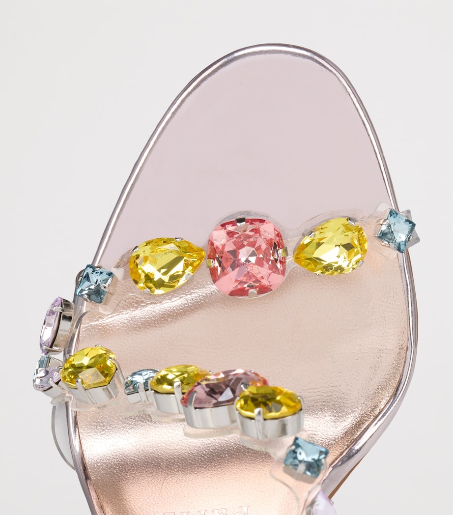 Rosa Z Calf Leather Jewel-Detail Heeled Sandals 100 F643 Image 5