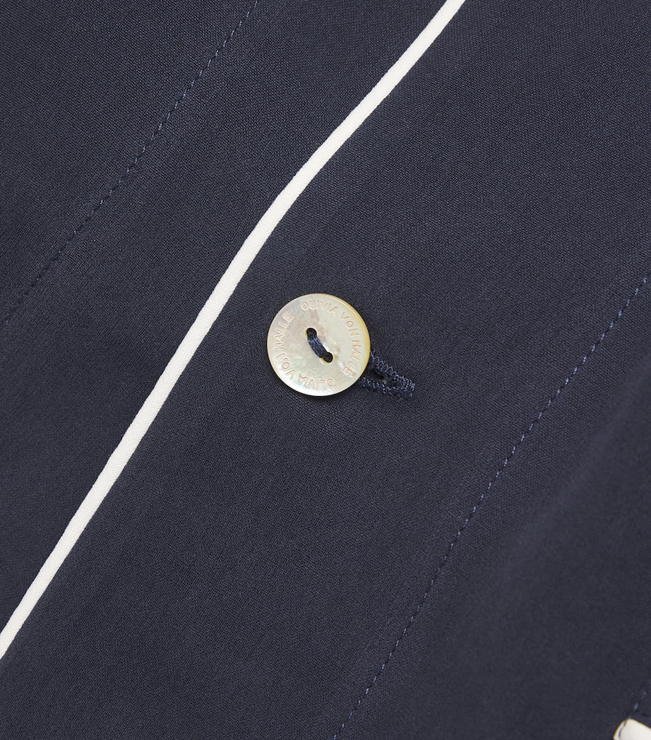 Silk Laurent Pyjama Set NAVY Image 10