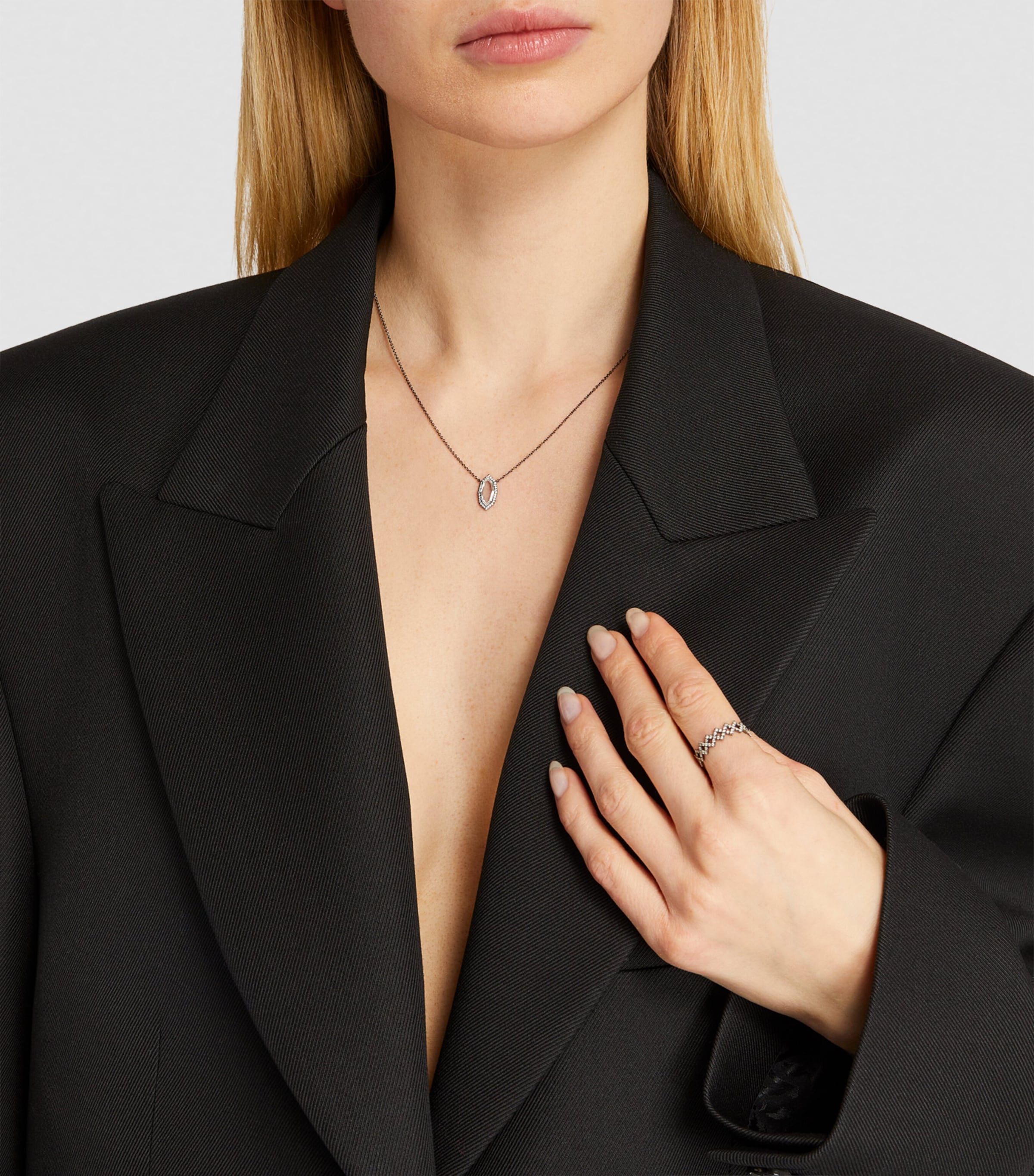 Blackened White Gold and Diamond Rex Ring WHITE GOLD Image 4