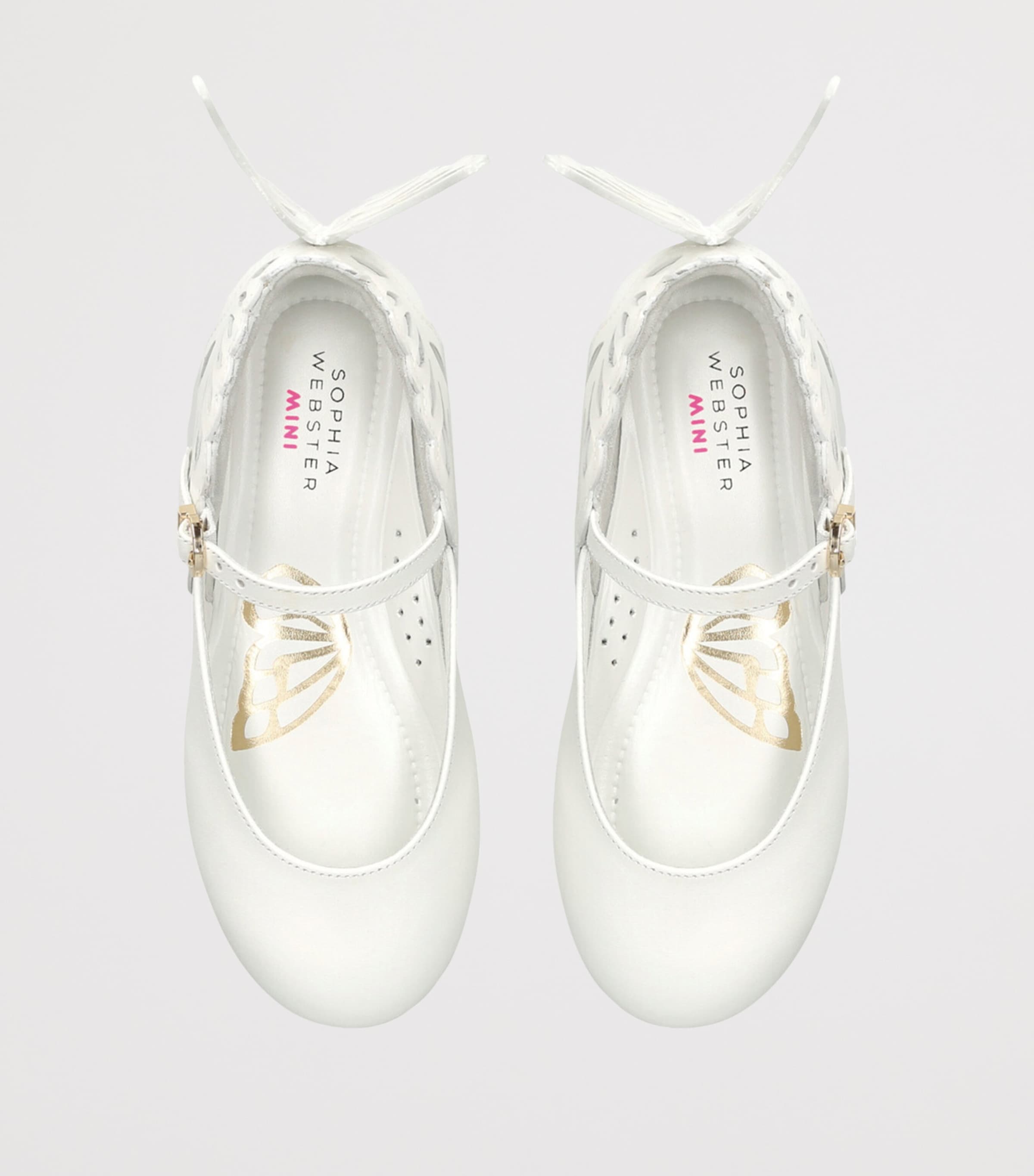 Leather Heavenly Ballet Flats WHITE Image 4