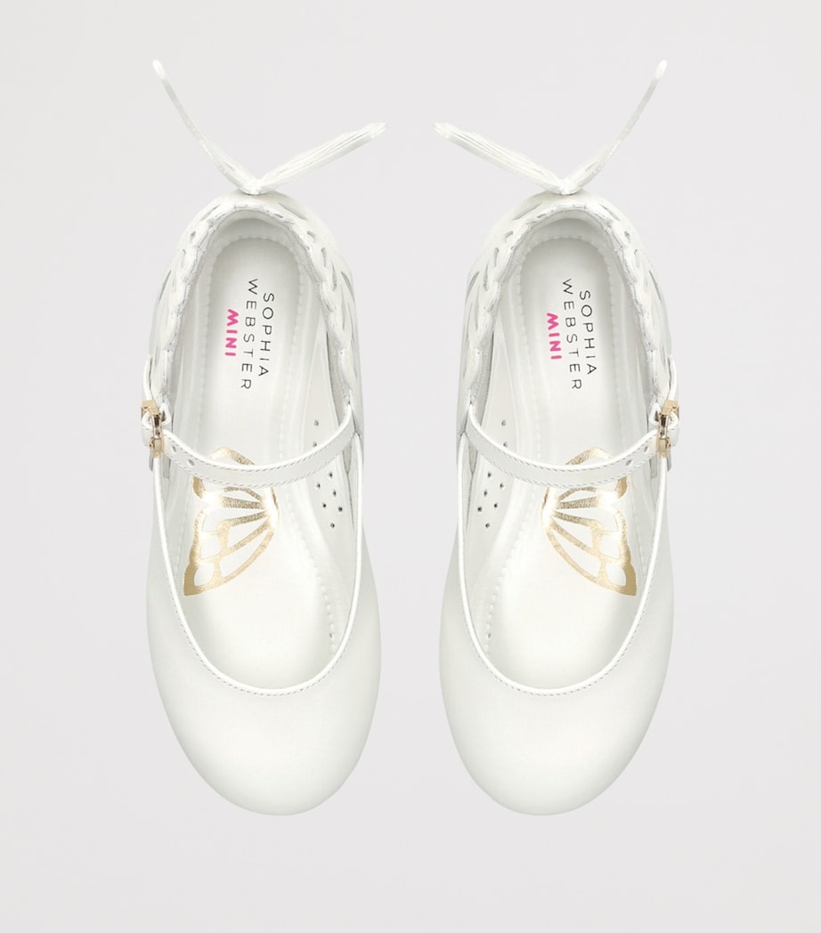 Leather Heavenly Ballet Flats WHITE Image 4