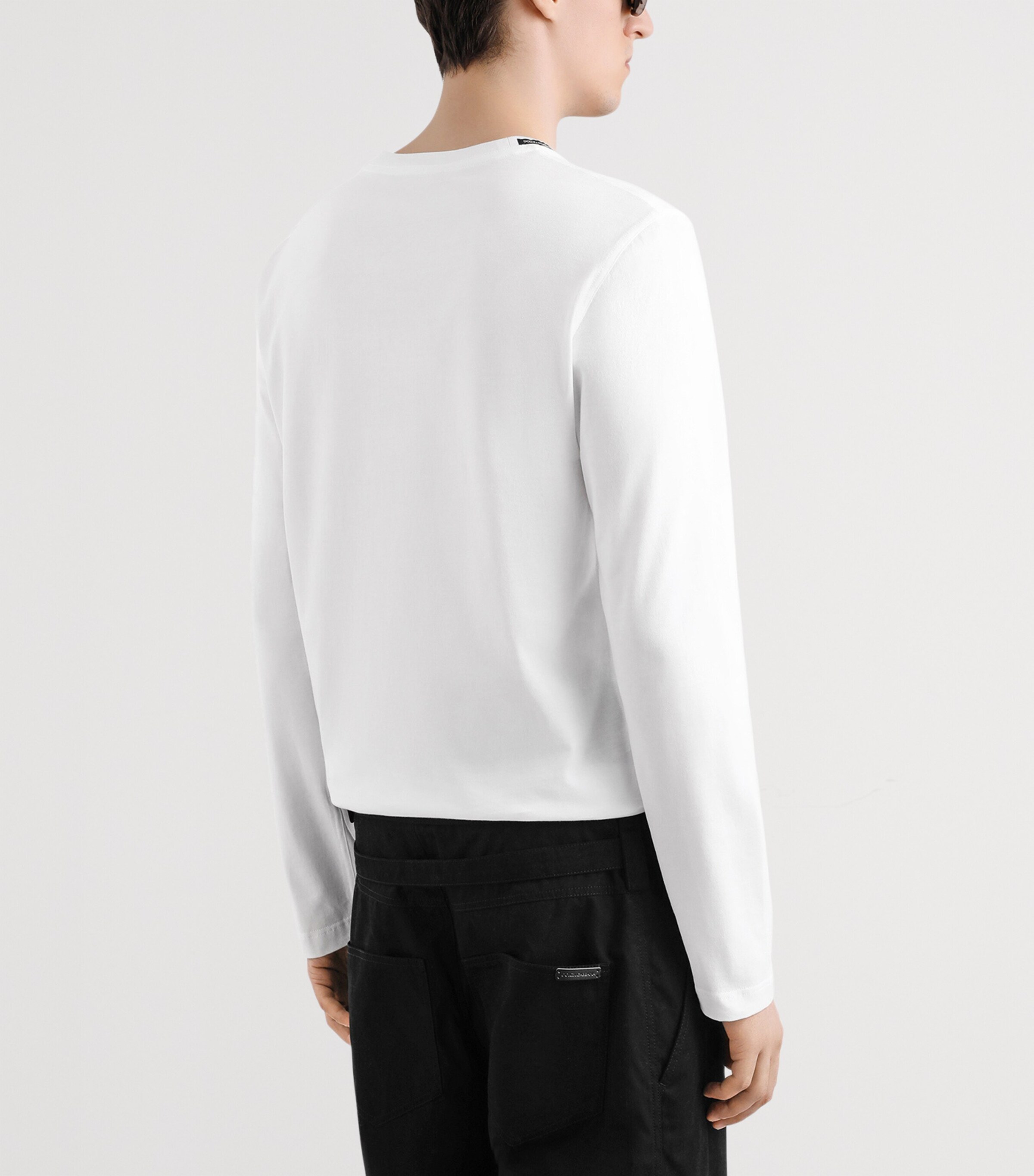 Cotton Long-Sleeve T-Shirt W0800-OPTICAL WHITE Image 4