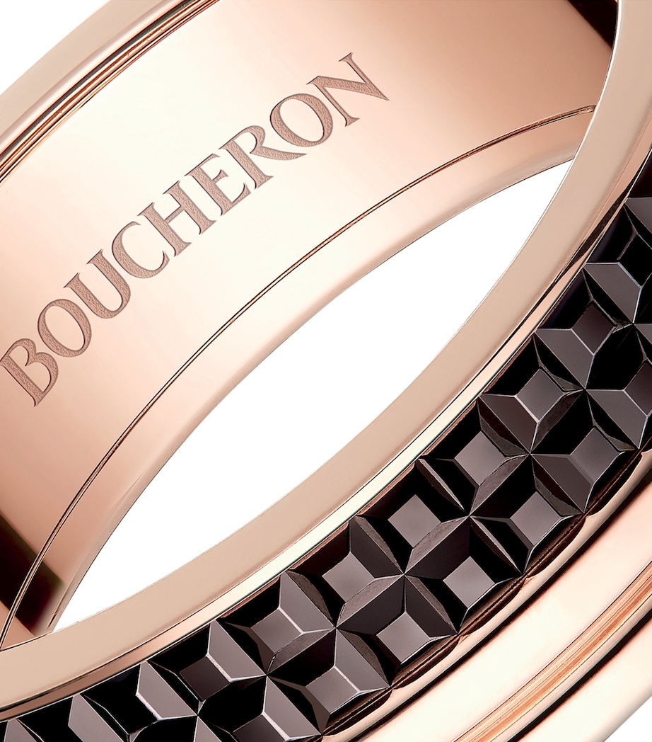 Large Rose Gold Quatre Classique Wedding Ring BROWN Image 3