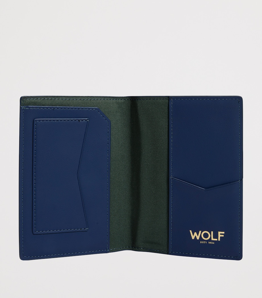 Vegan Signature Passport Sleeve BLUE Image 2