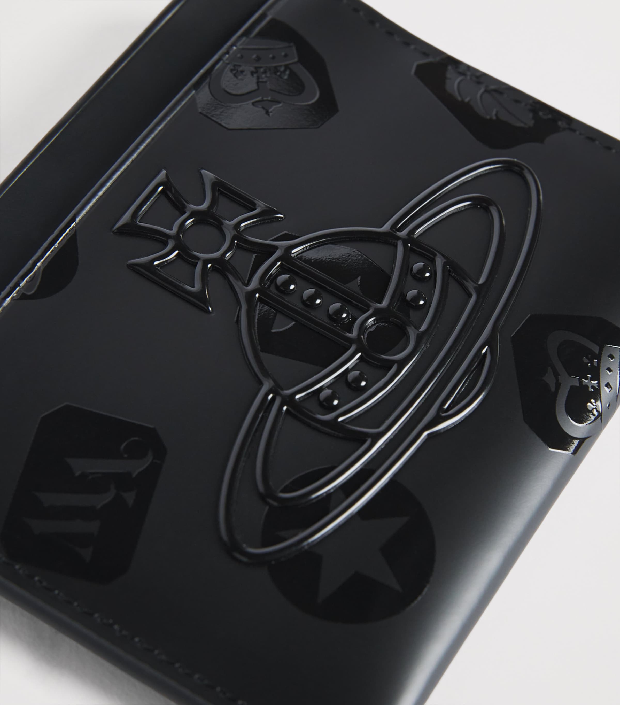 Vivienne Westwood Leather Logo Card Holder Black Image 3