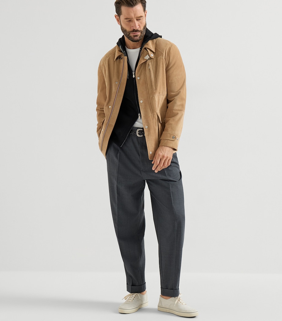 Brunello Cucinelli Mens Cashmere Zip-Up Hoodie Image 2
