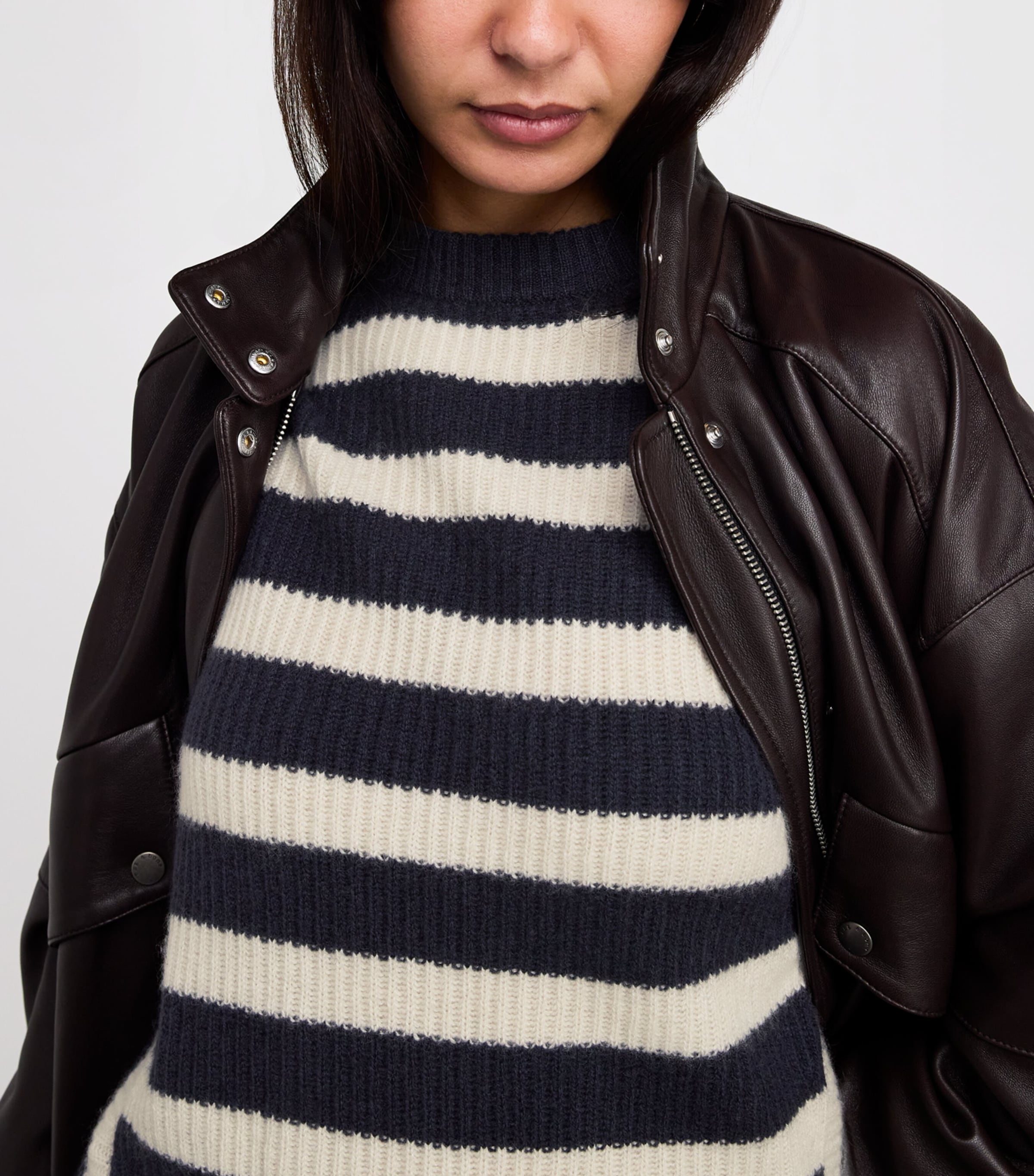 Cashmere Stripe Sweater ICE Image 6