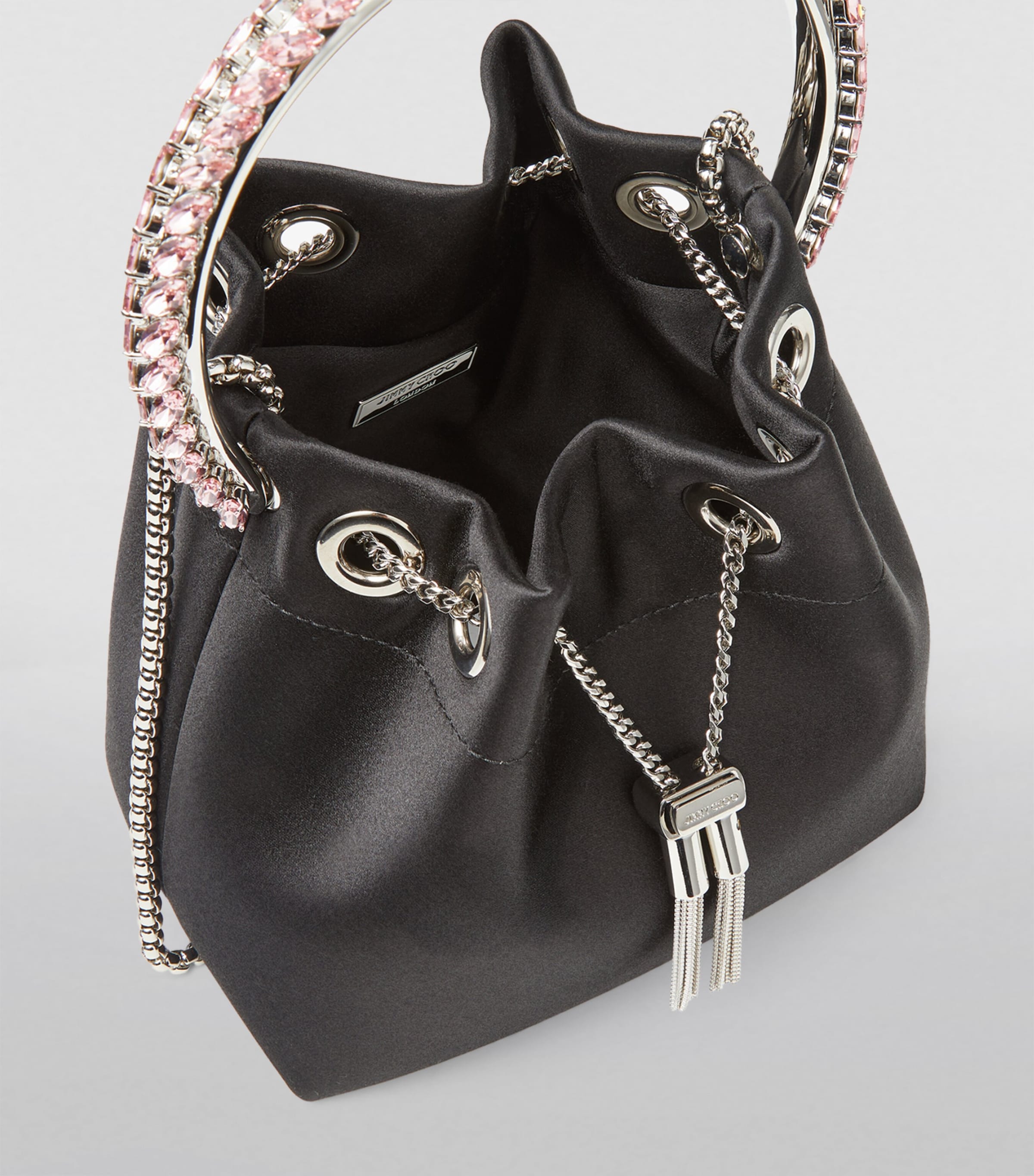 Bon Bon Top-Handle Bag BLACK/CRYSTAL Image 4