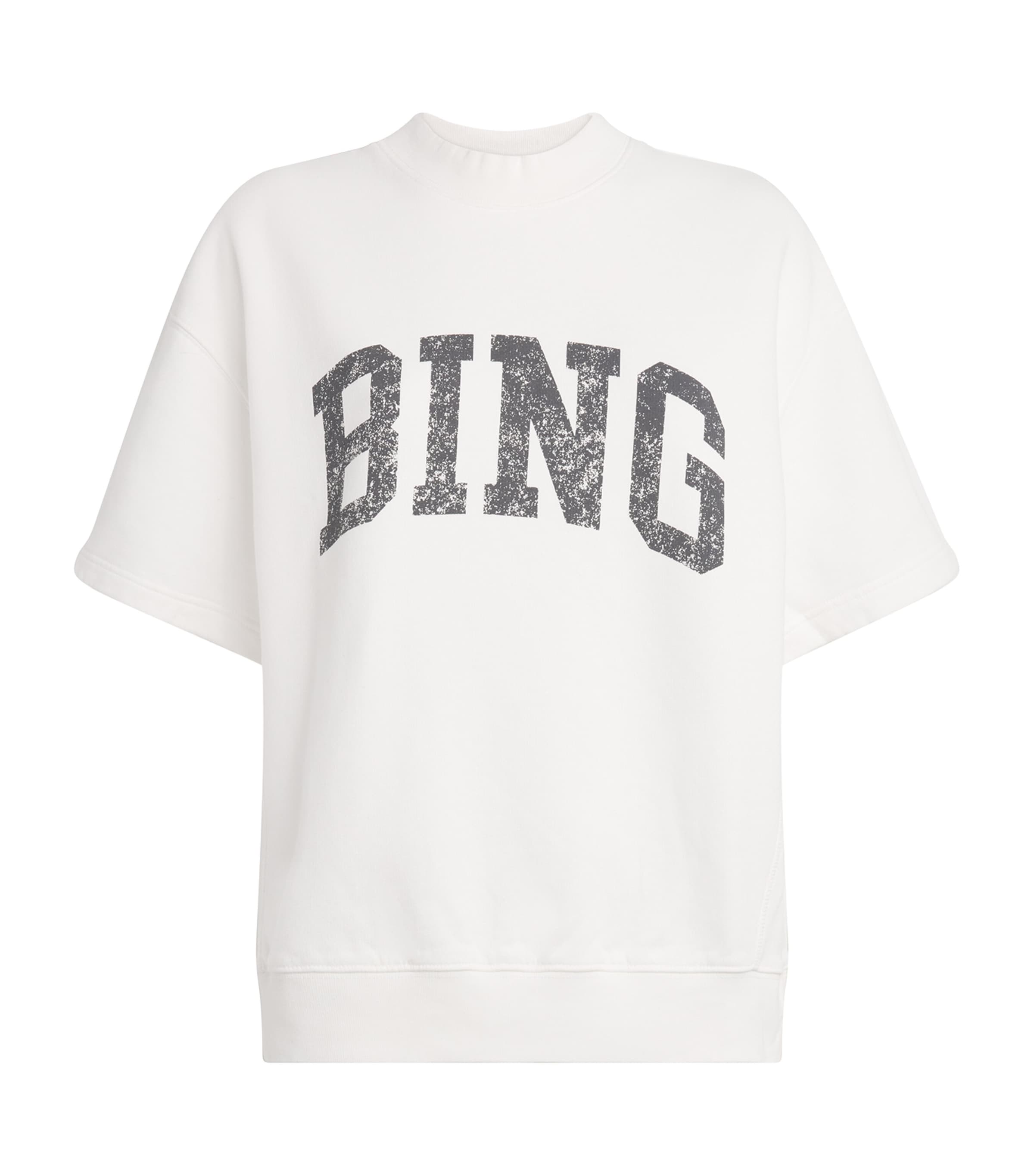 Anine Bing Jay Printed Cotton-jersey Sweatshirt In White