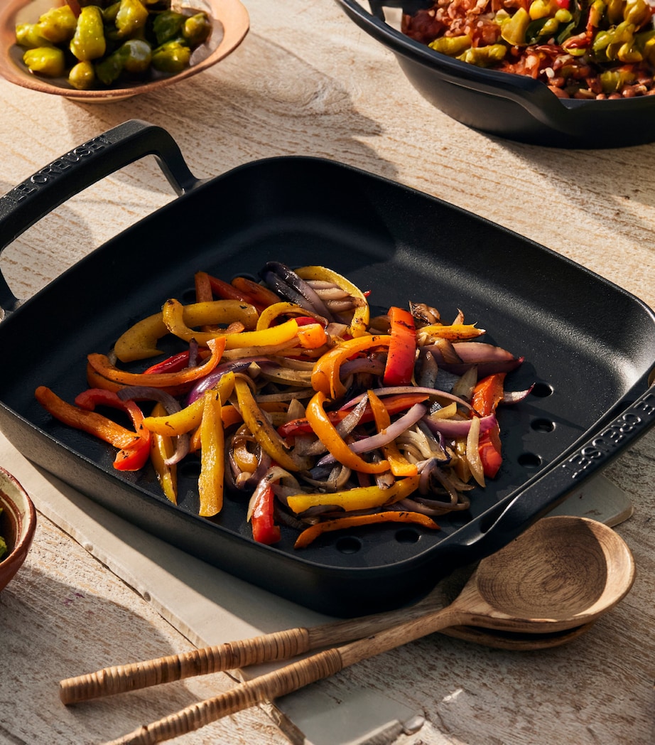 Cast Iron Outdoor Collection Square Grilling Basket (30cm) SATIN BLACK Image 7