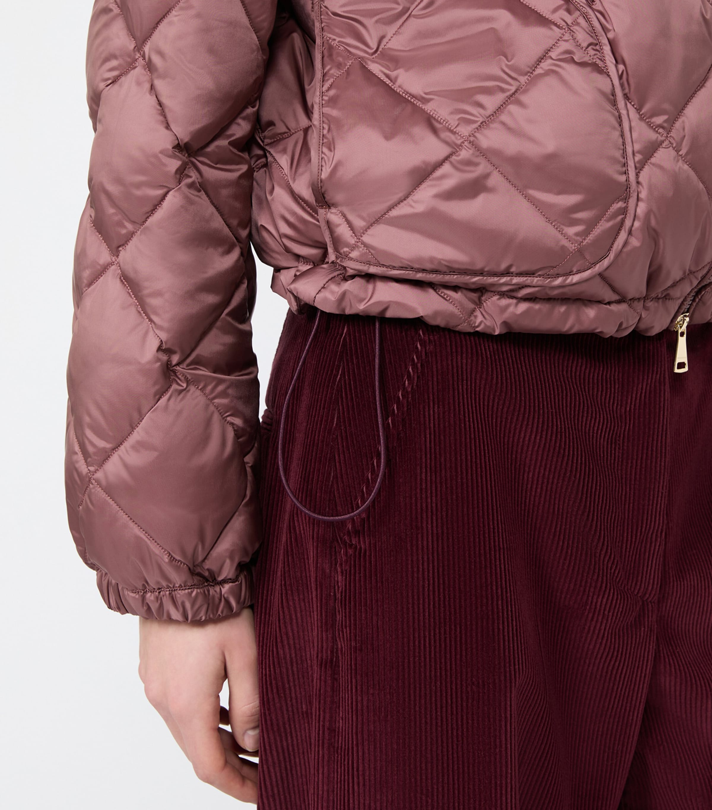 Weekend Max Mara Womens Quilted Puffer Jacket Wine Coloured Image 6