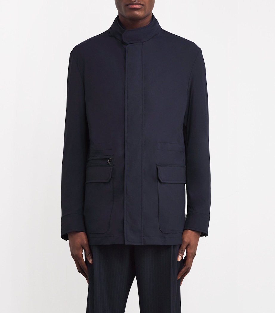 Virgin Wool-Blend Jacket 002 DARK BLUE Image 3