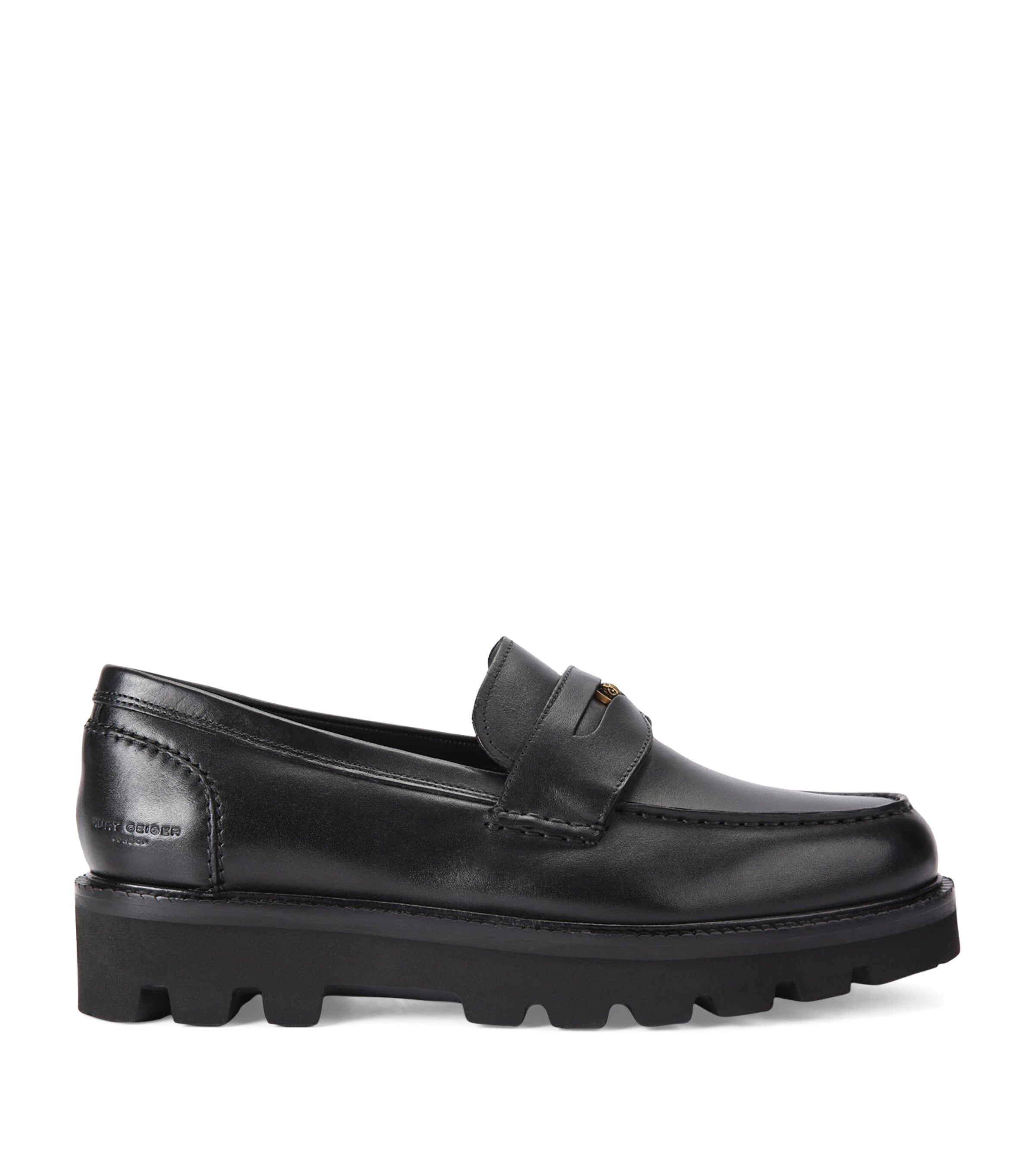 Leather Brompton Penny Loafer BLACK Image 1