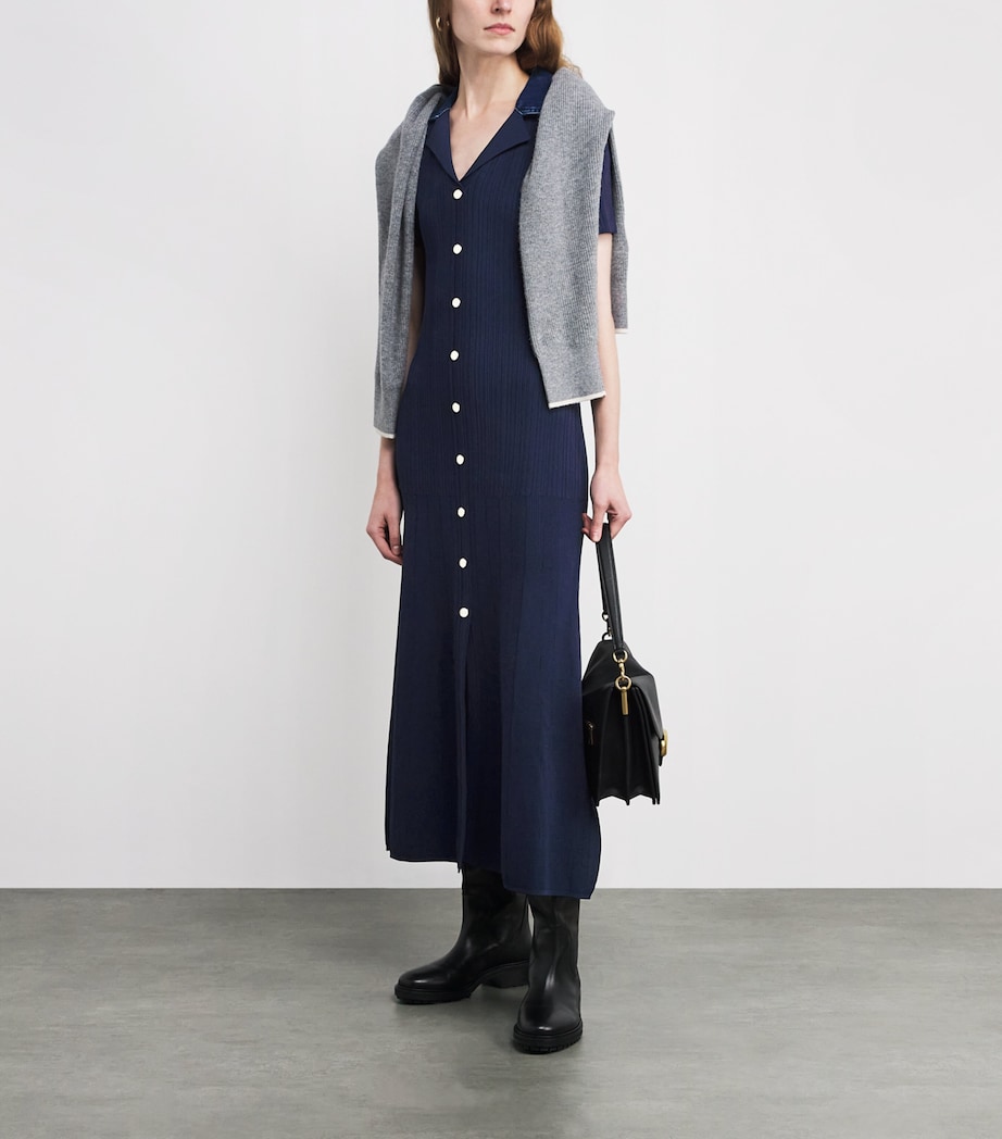 Knitted Midi Dress NAVY BLUE Image 2