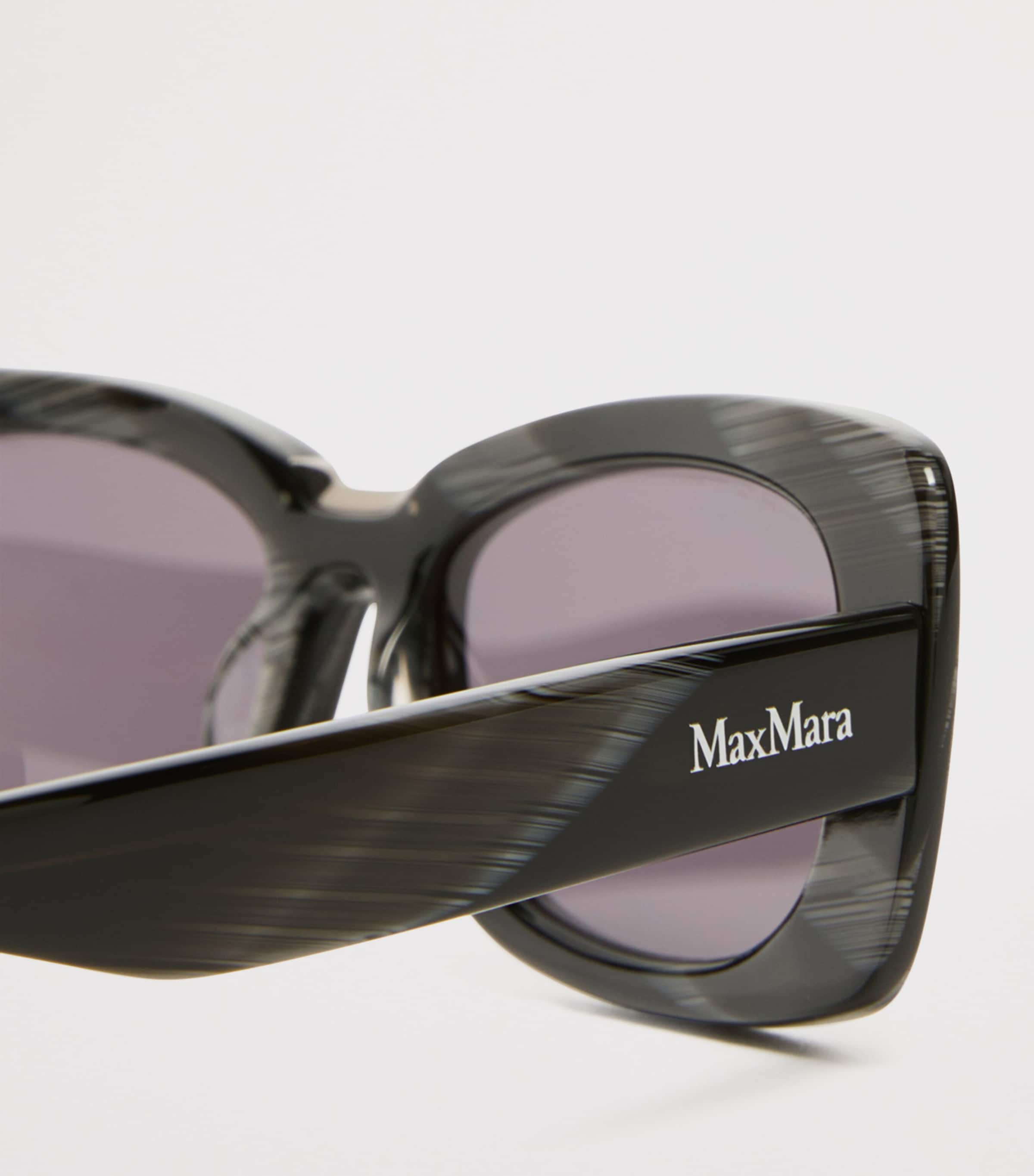 Max Mara Acetate Rectangular Sunglasses Black Image 3
