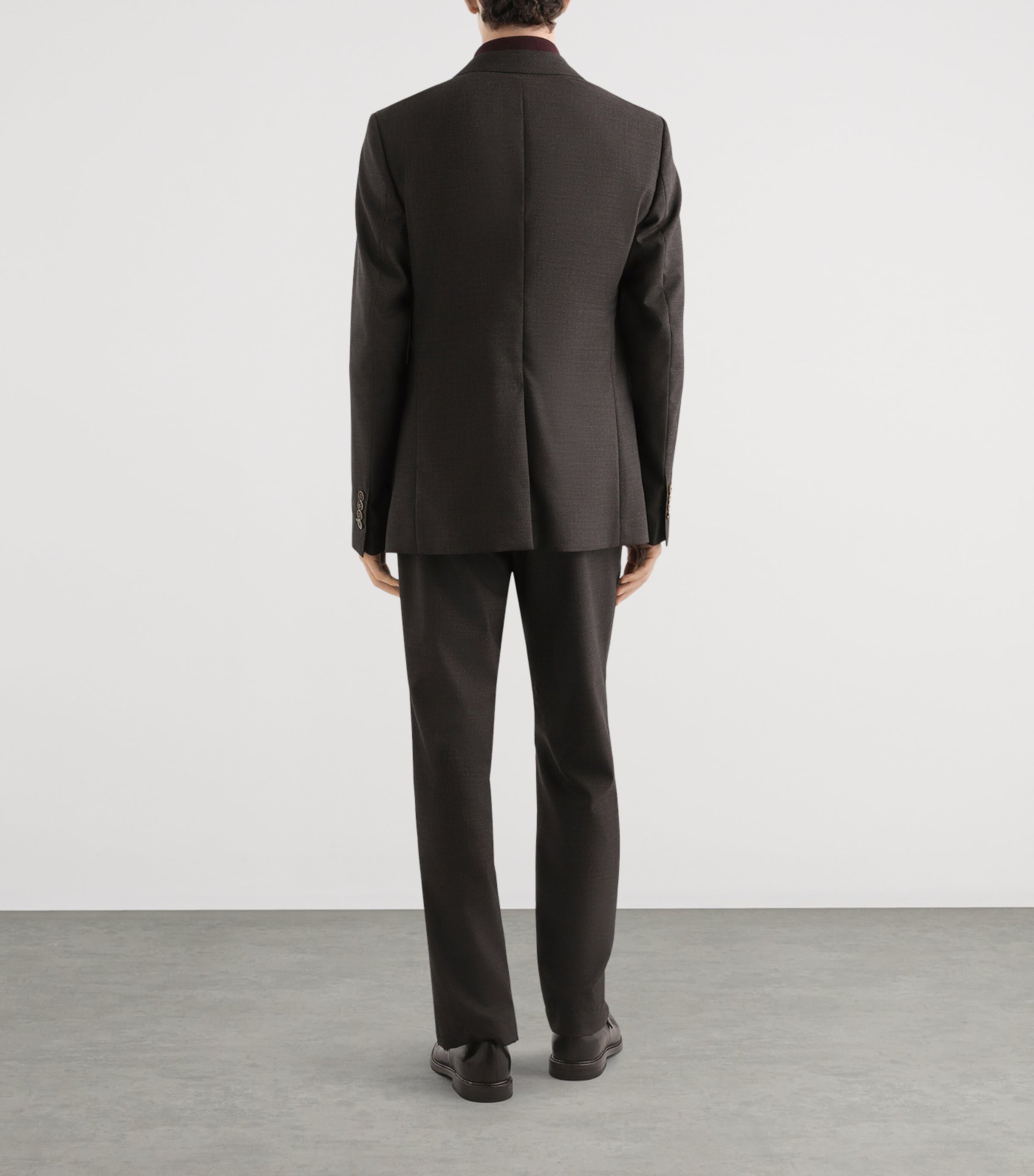 Virgin Wool Drawstring Trousers S8230-WHITE-BEI Image 3