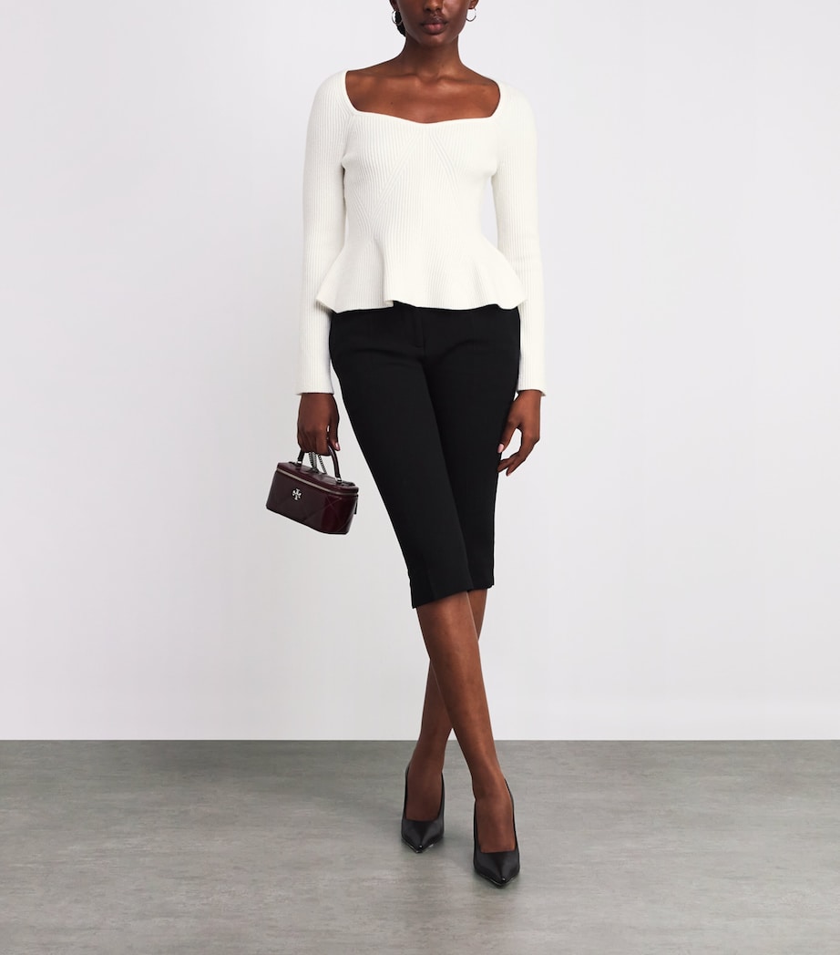 Ribbed Long-Sleeve Top ECRU Image 2