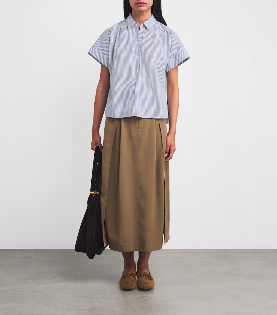 Cotton Voile Stripe Blouse CHAMBRAY BLUE/WHITE Image 2