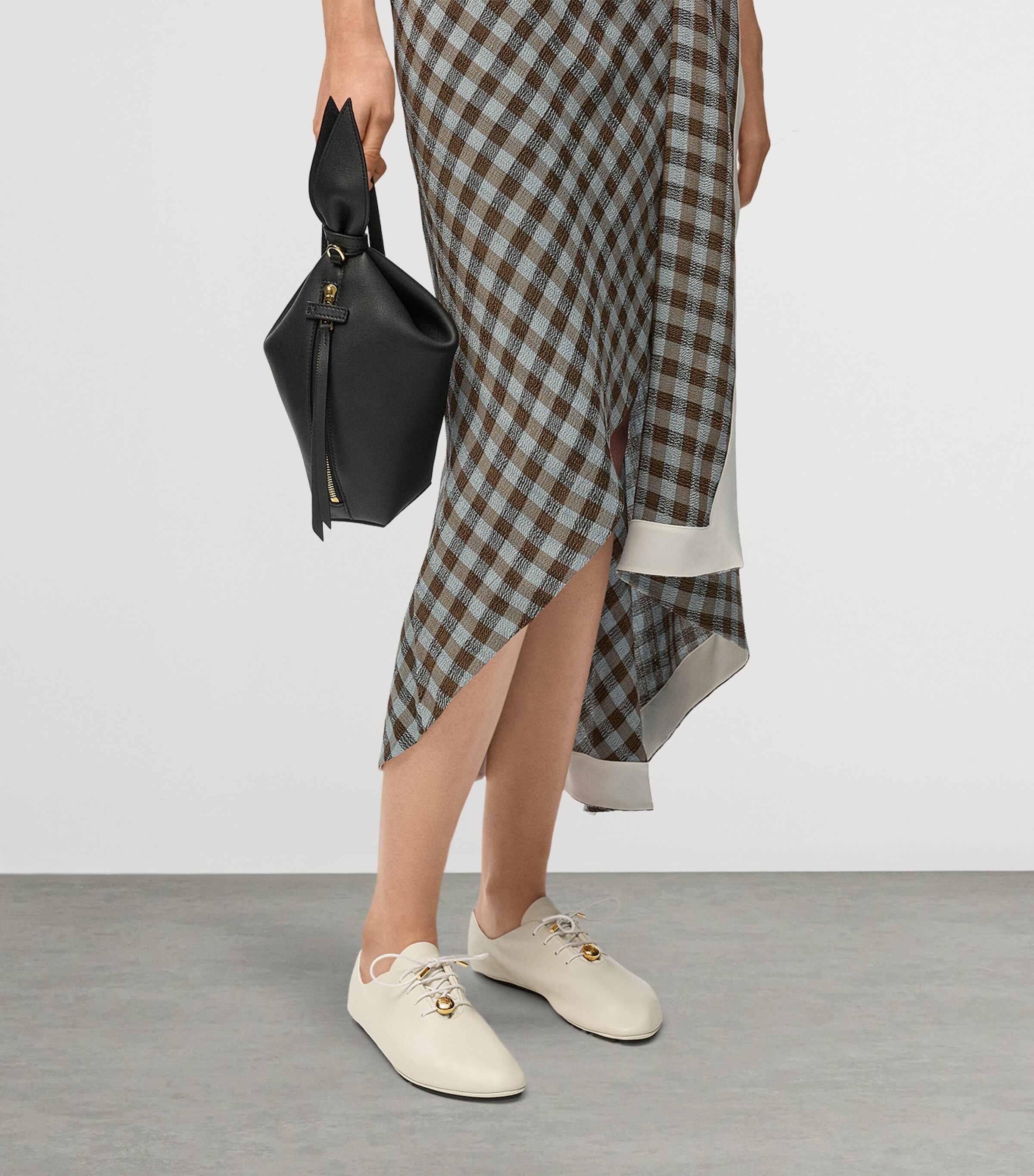 LOEWE Leather Scarf Backpack Black Image 6