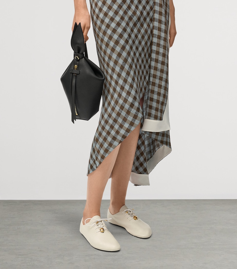LOEWE Leather Scarf Backpack Black Image 6