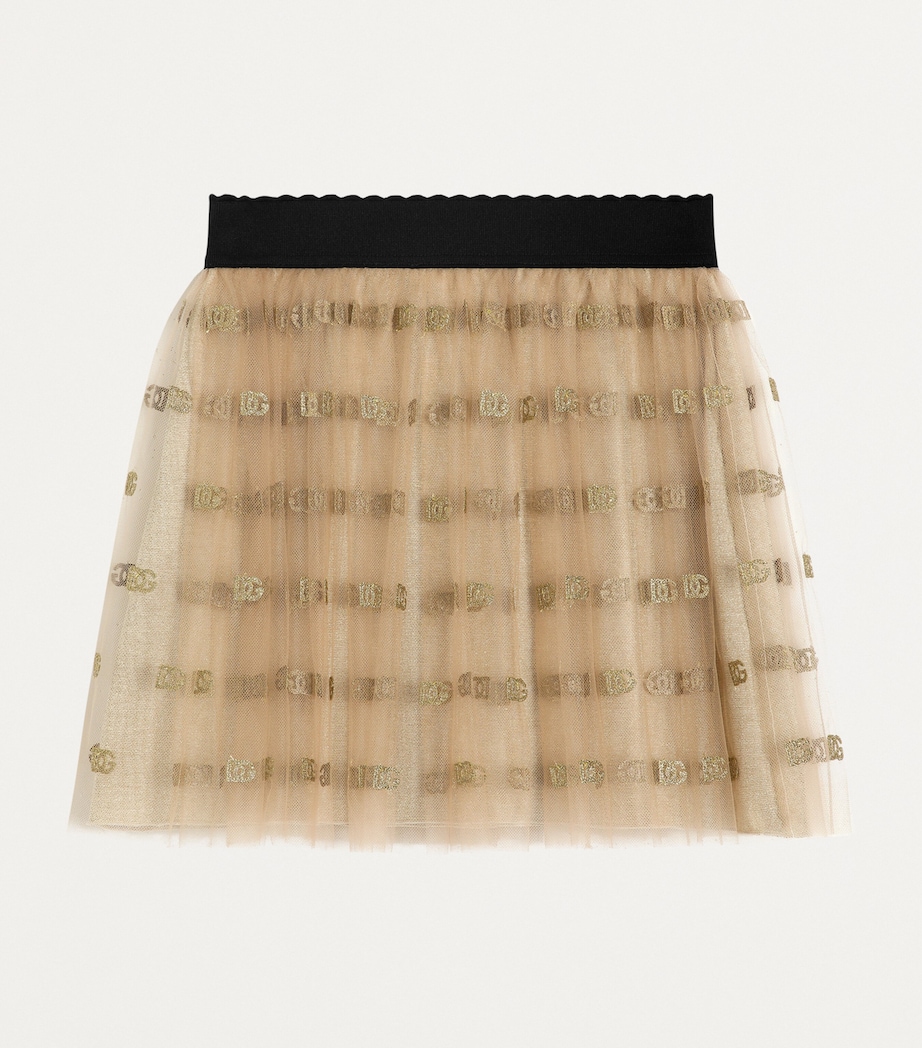 Tulle DG Logo Skirt (8-12+ Years) S0997-GOLD Image 2