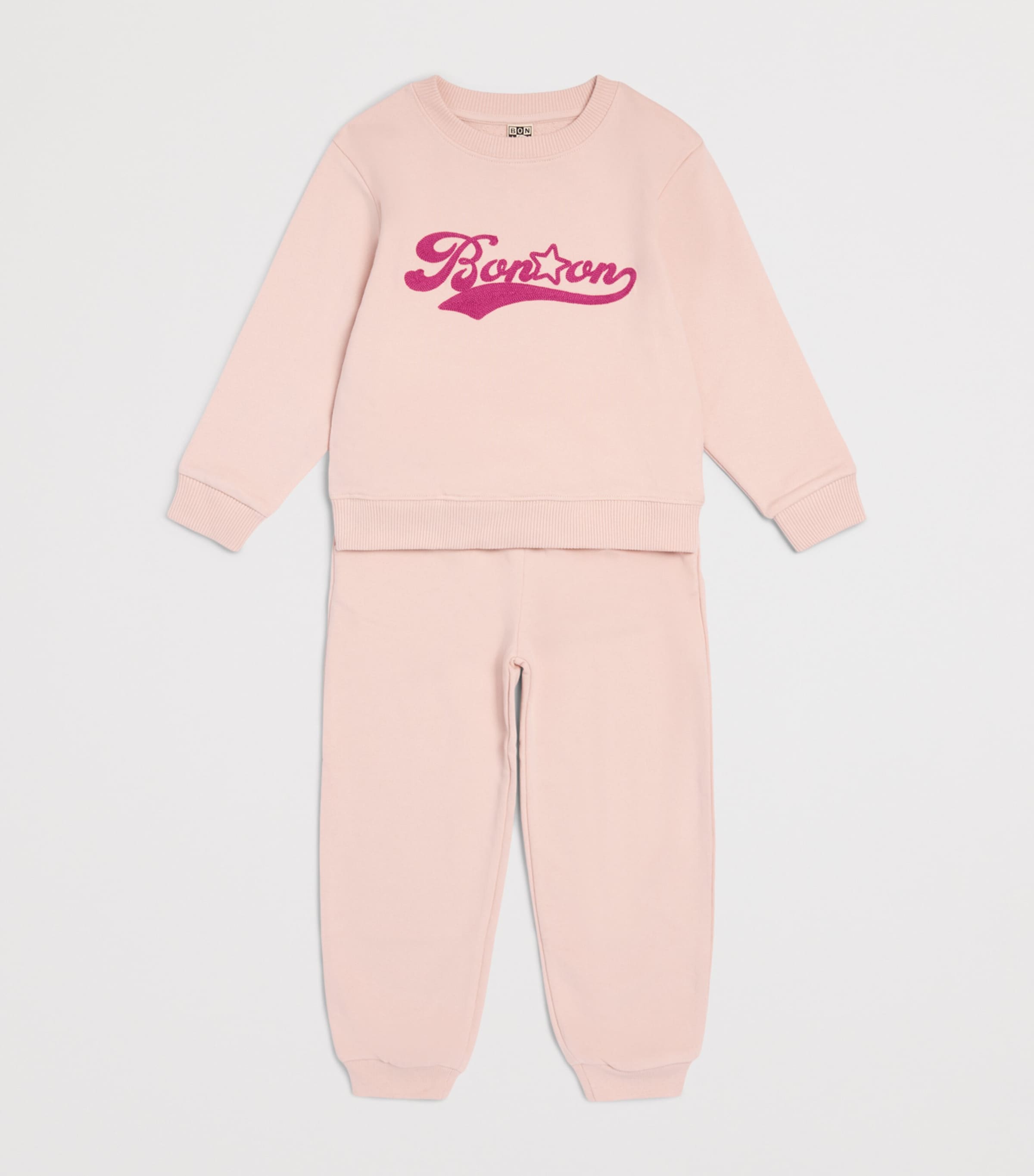 Bonton Embroidered Logo Sweatshirt (2-14 Years) Bacon Image 3