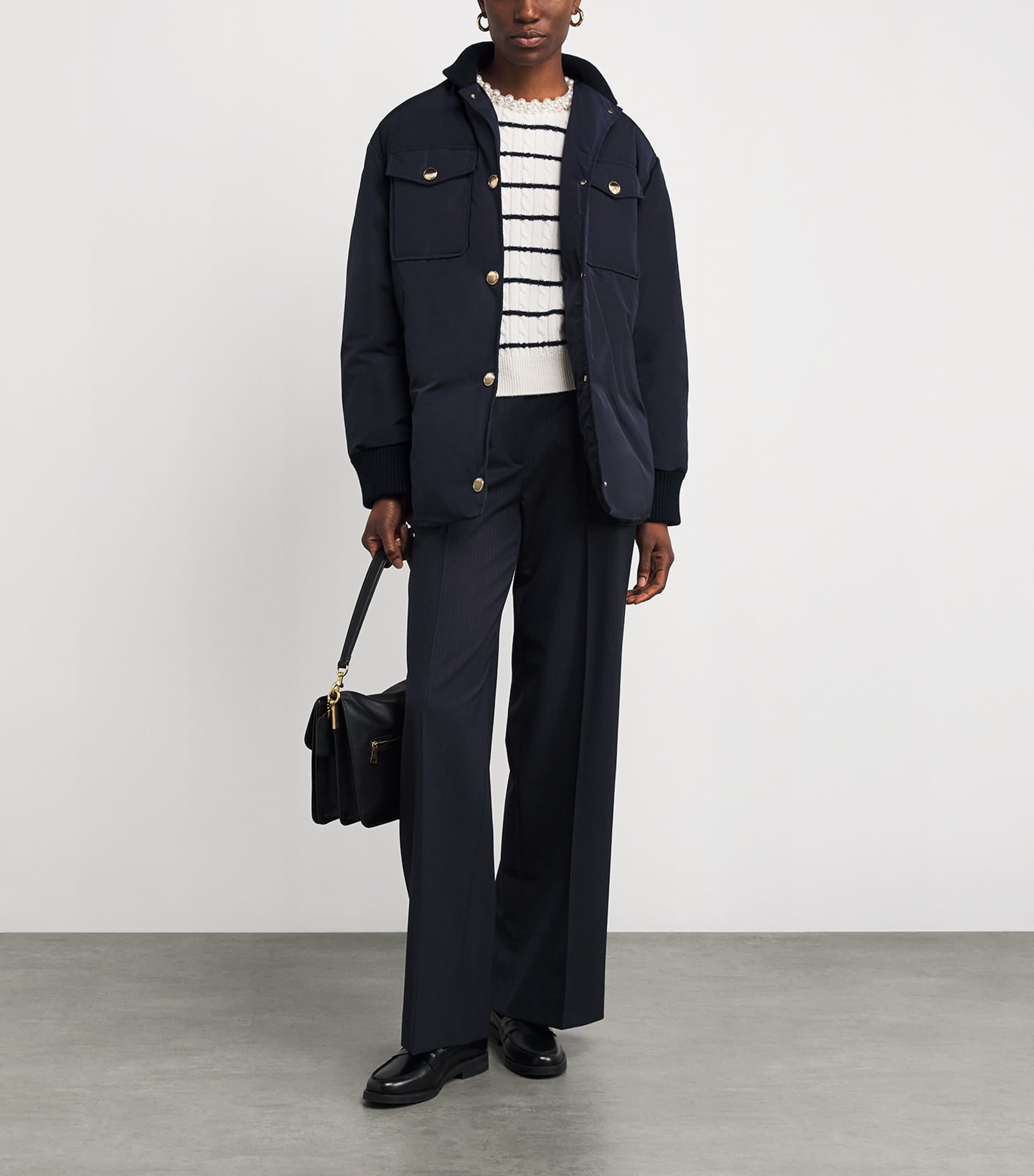 Quilted Padded Jacket NAVY BLUE Image 2