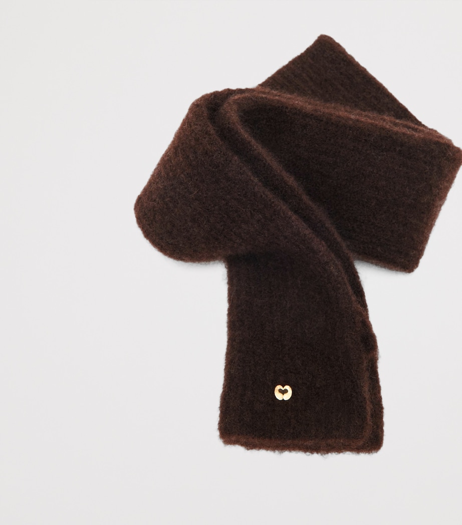 Maje Yak-Blend Mittens Dark Brown Image 2
