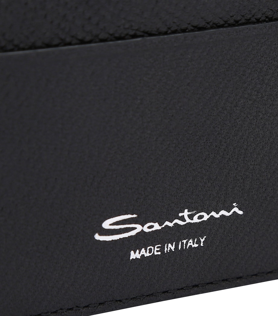 Textured Leather Card Holder BLACK Image 4