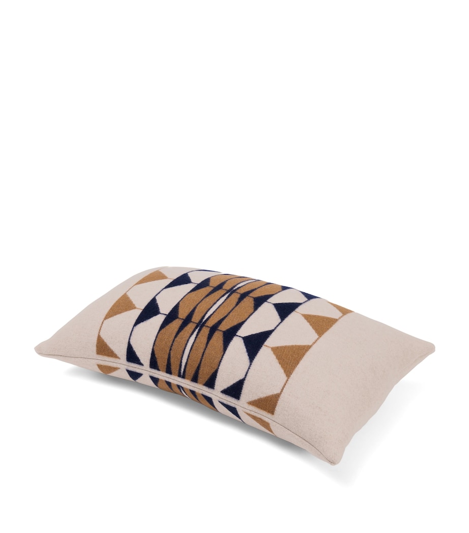 Wool-Cashmere Deco 002 Cushion (40cm x 60cm) 2L25 - CREAM/BLUE Image 3
